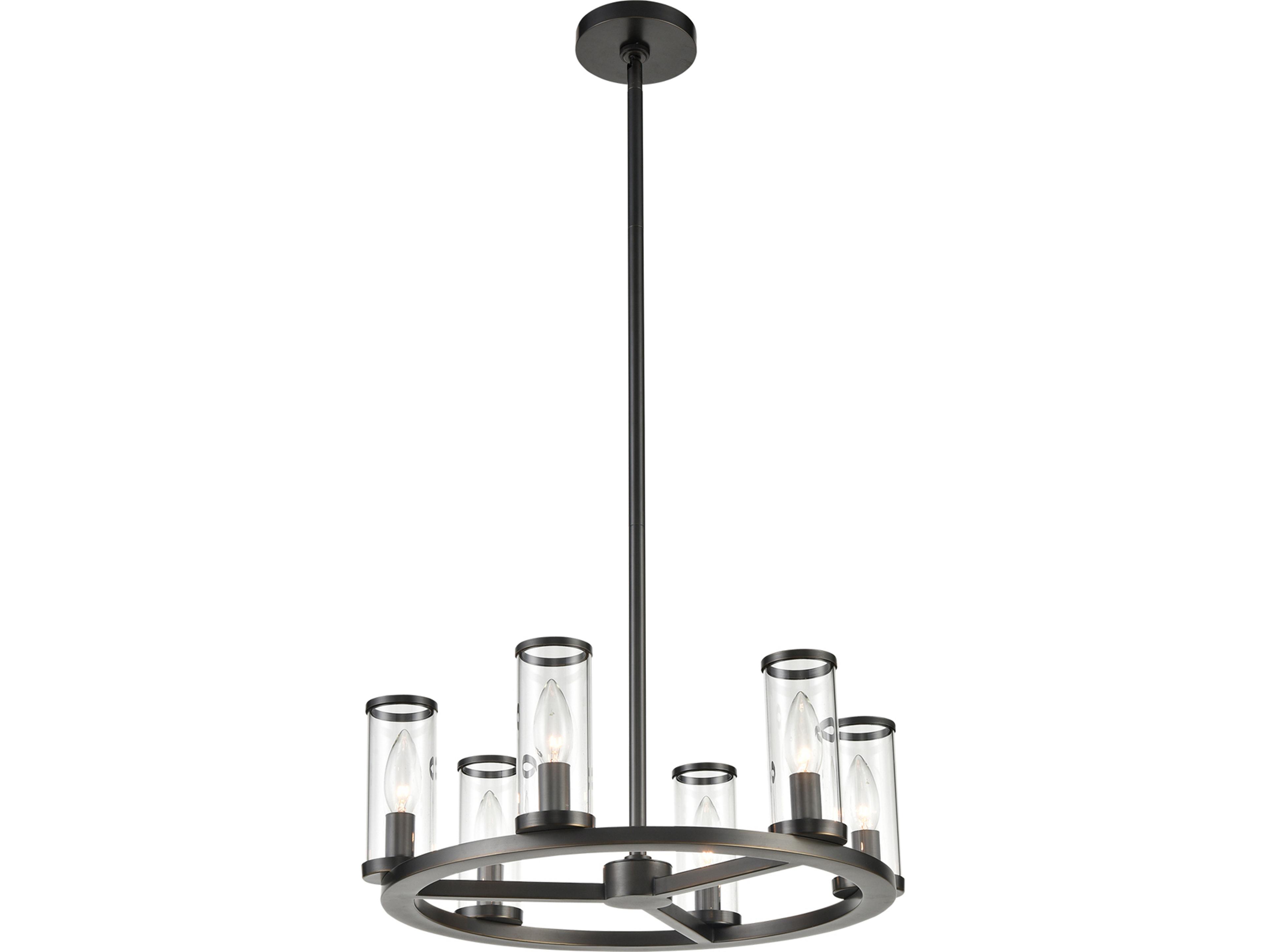 Alora Lighting Revolve 6-Light Urban Bronze Cylinder Chandelier