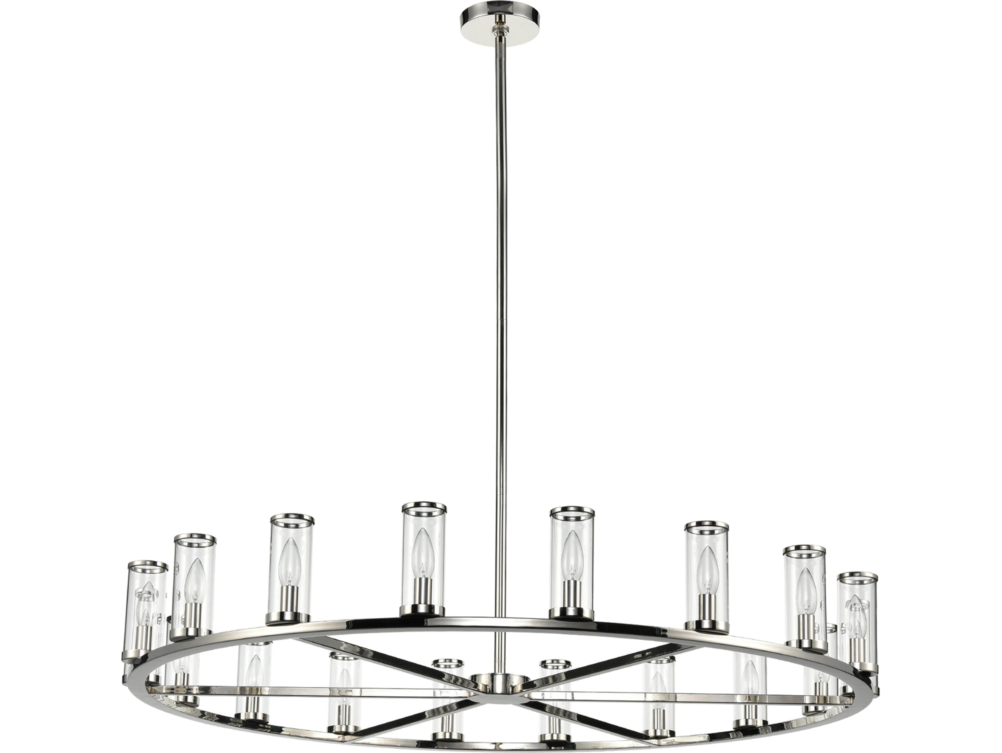 Alora Lighting Revolve 18-Light Polished Nickel Cylinder Chandelier