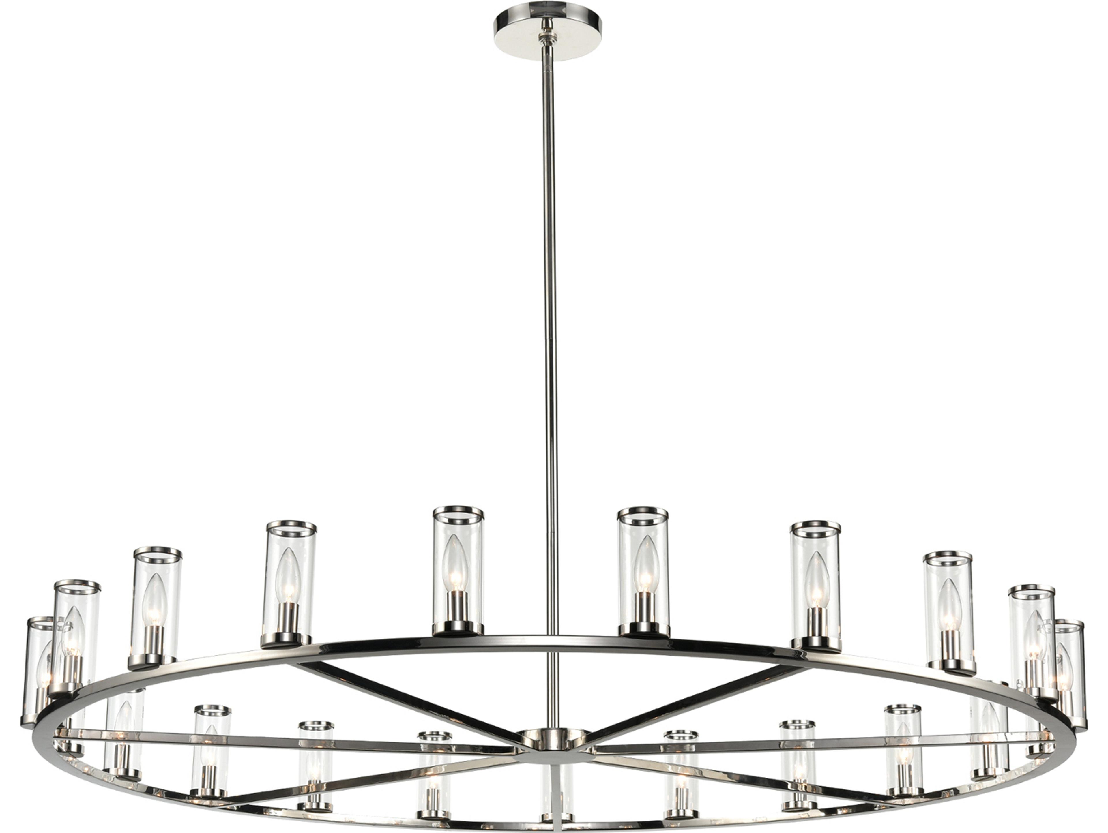 Alora Lighting Revolve 21-Light Polished Nickel Cylinder Chandelier