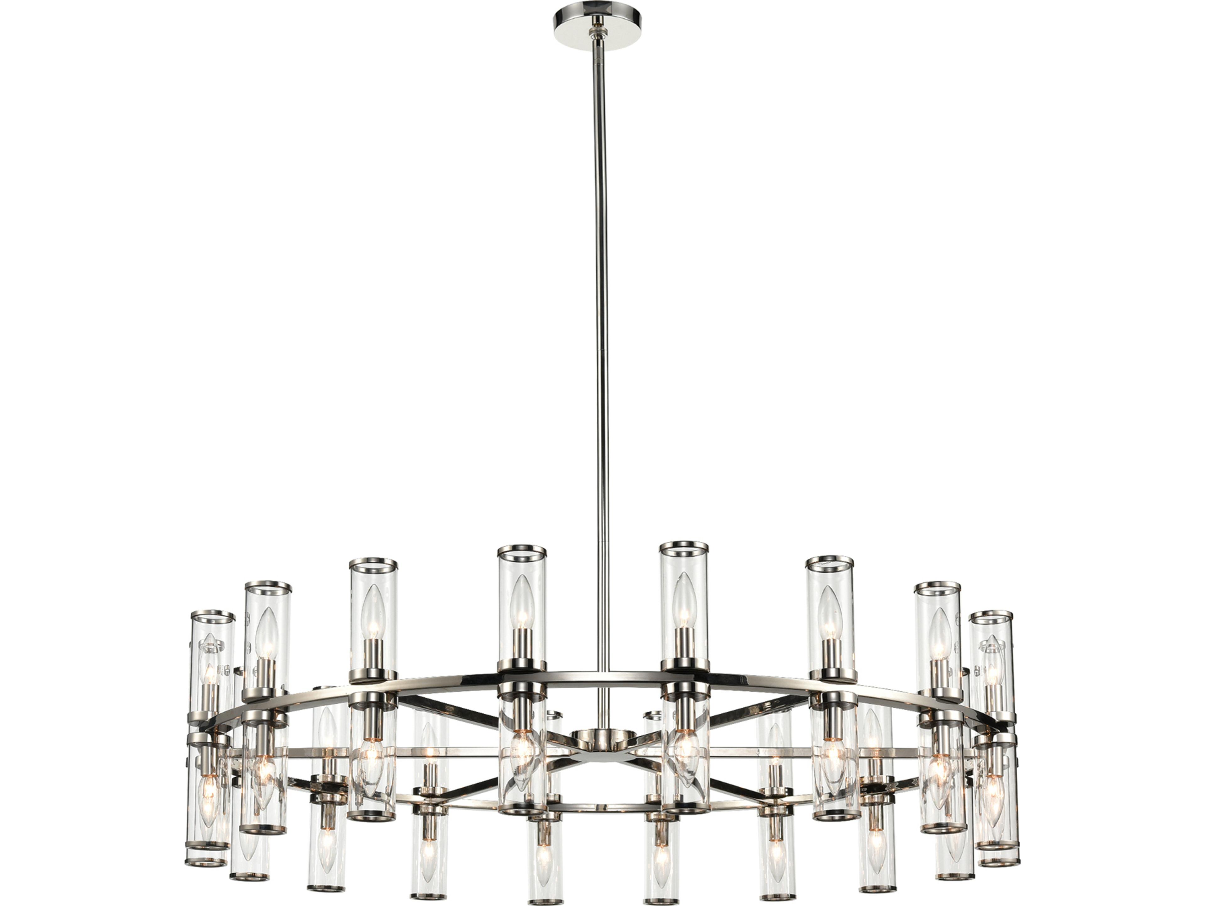 Alora Lighting Revolve 36-Light Polished Nickel Cylinder Chandelier
