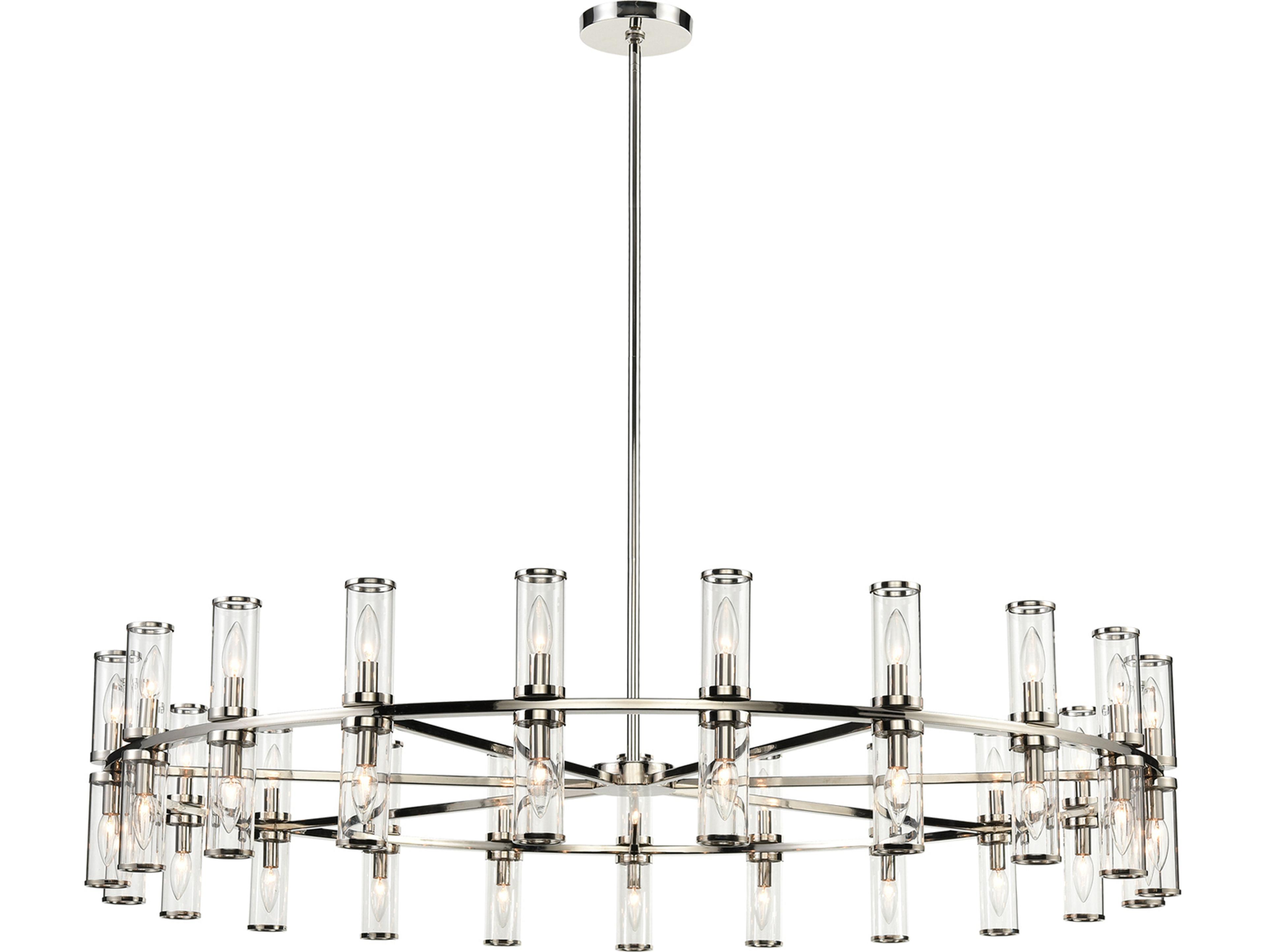 Alora Lighting Revolve 42-Light Polished Nickel Cylinder Chandelier