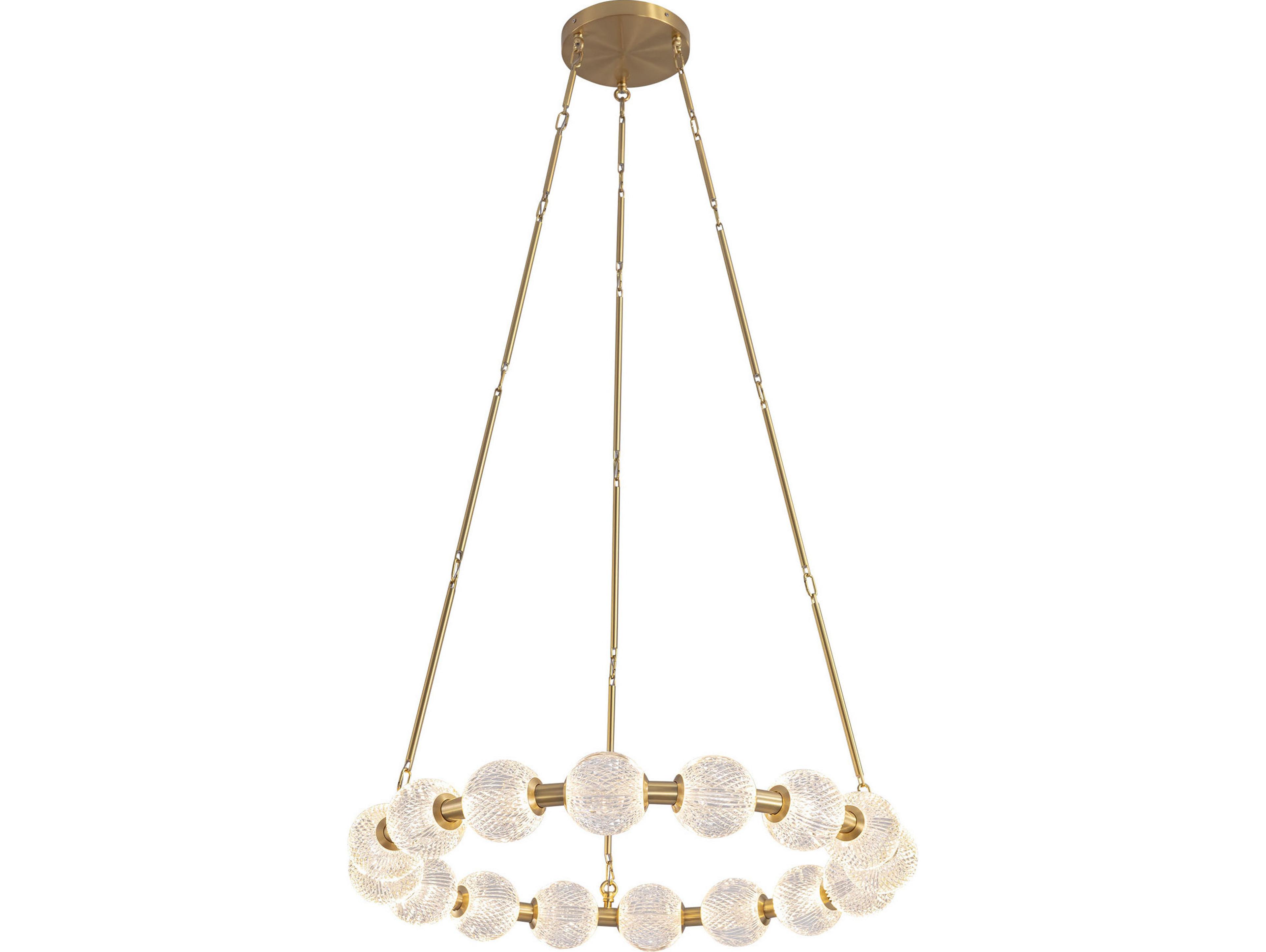 Alora Lighting Marni Natural Brass Geometric Round Chandelier