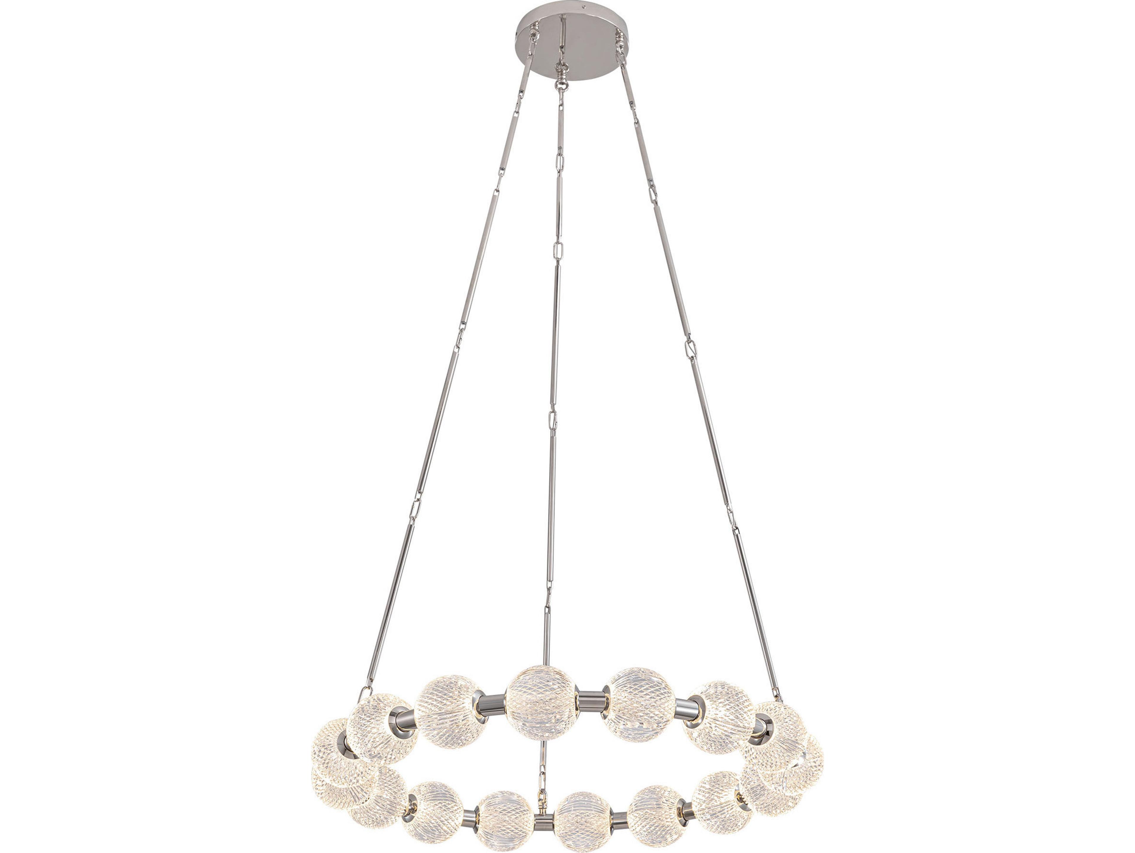Alora Lighting Marni Polished Nickel Geometric Round Chandelier