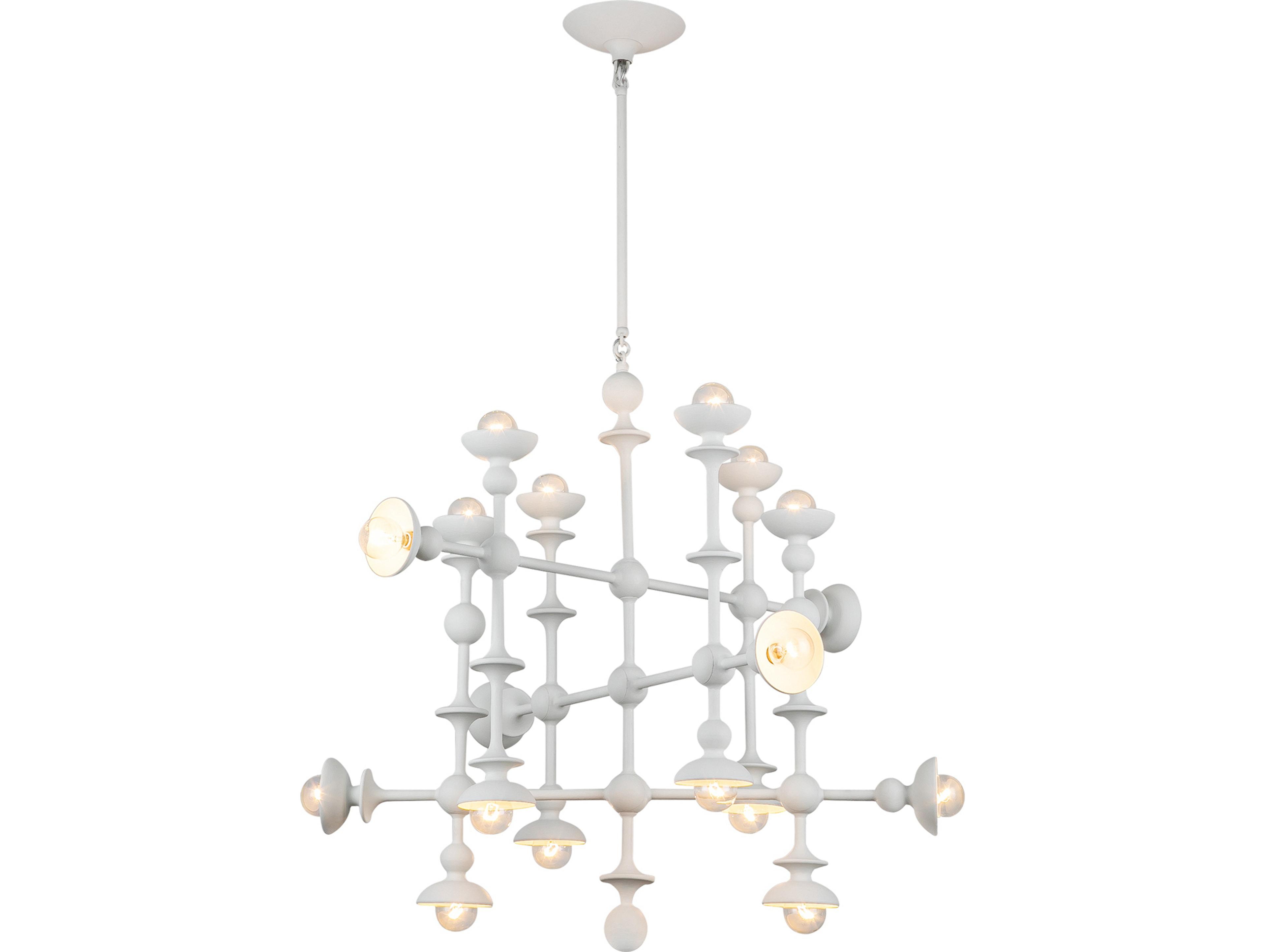 Alora Lighting Cadence 18-Light Antique White Geometric Chandelier