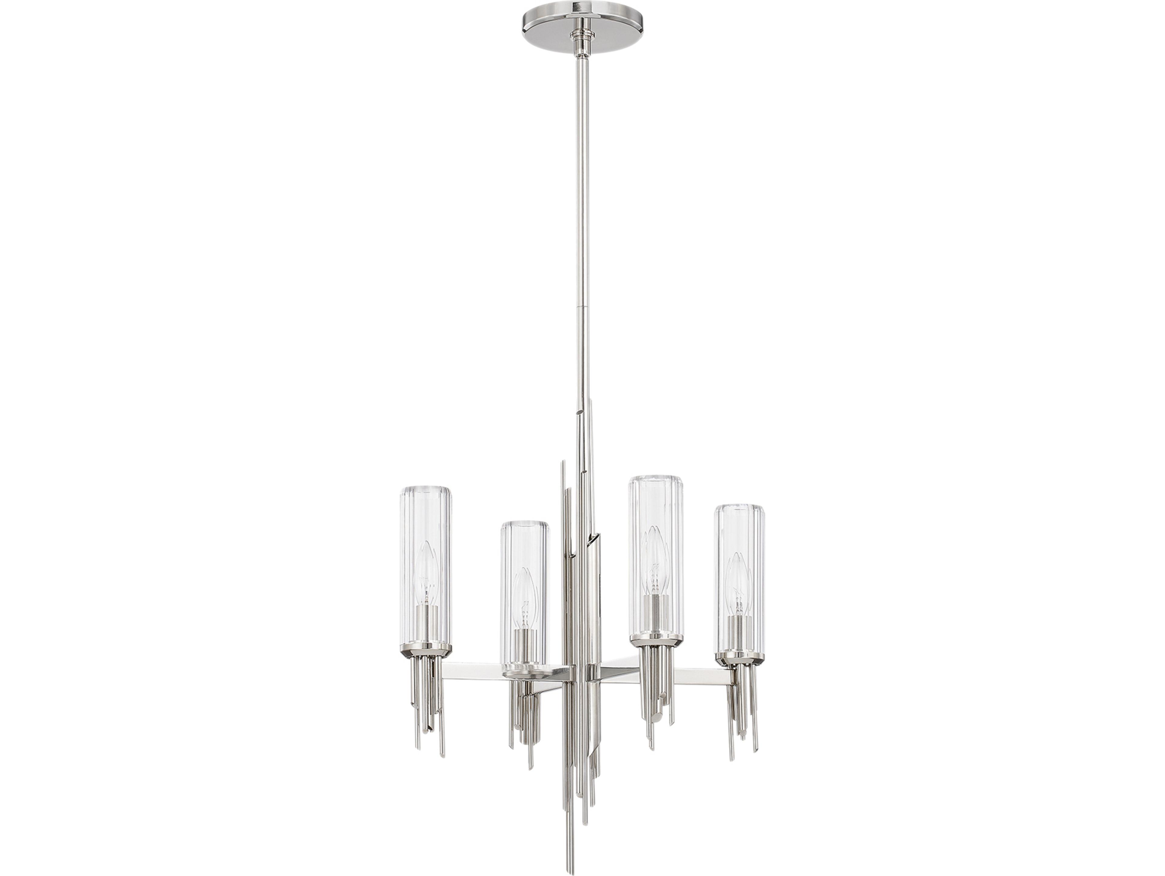 Alora Lighting Torres 4-Light Polished Nickel Chandelier