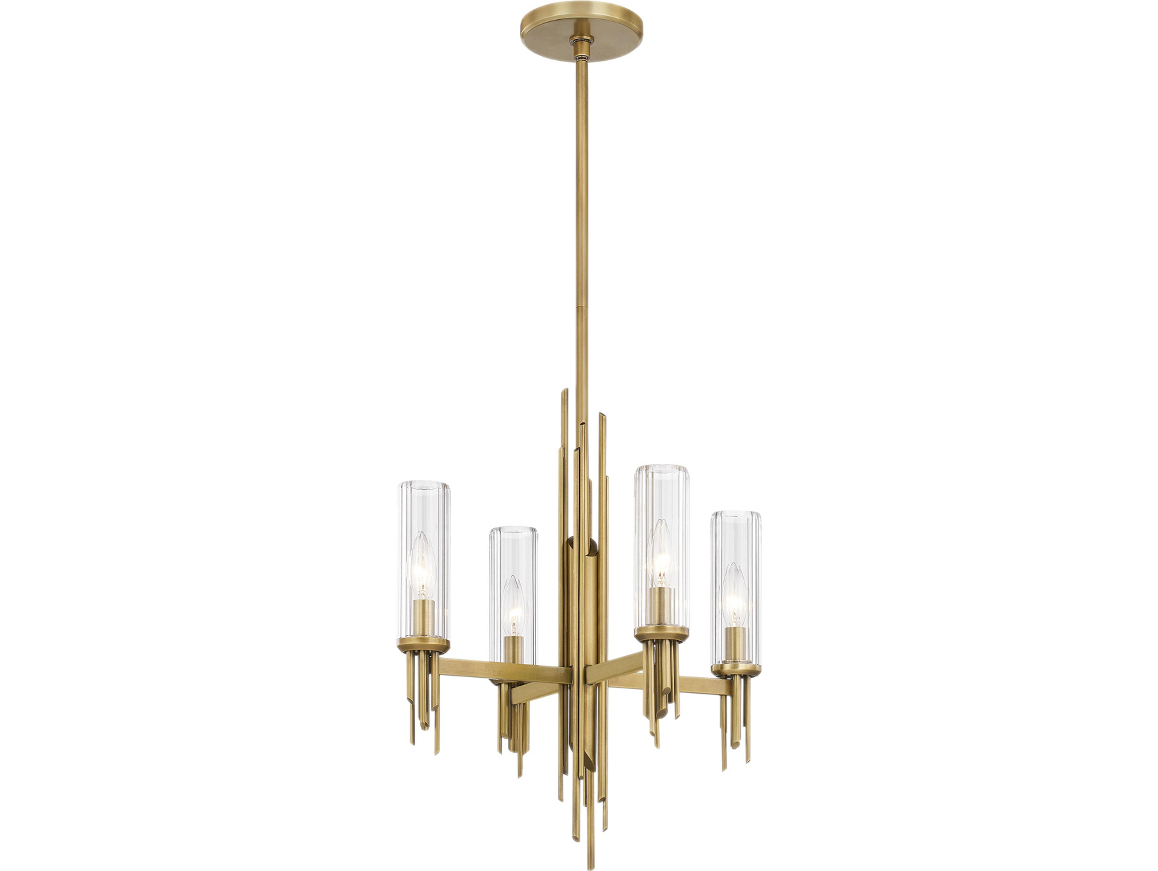 Alora Lighting Torres 4-Light Vintage Brass Chandelier