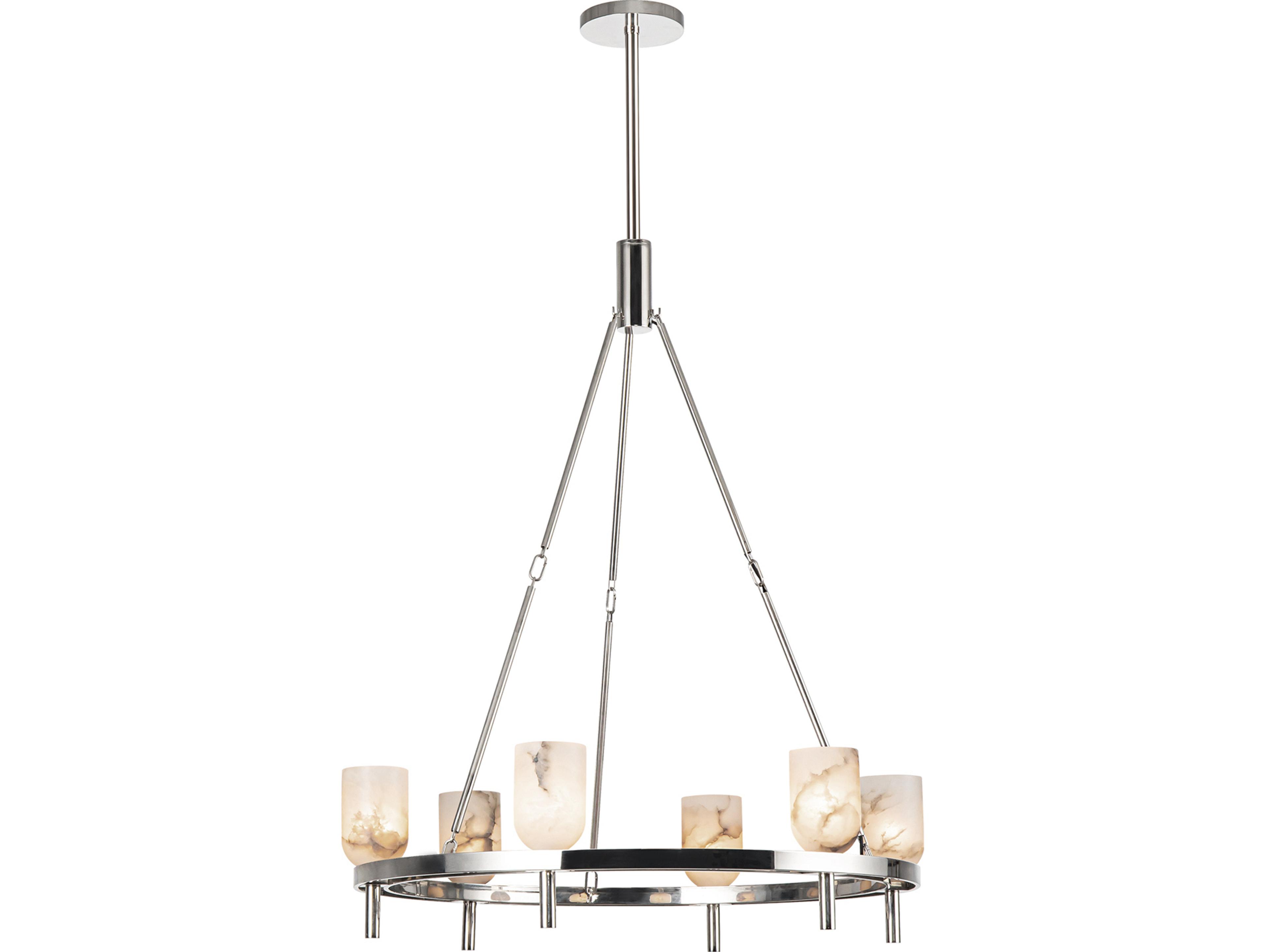 Alora Lighting Lucian 6-Light Polished Nickel Chandelier