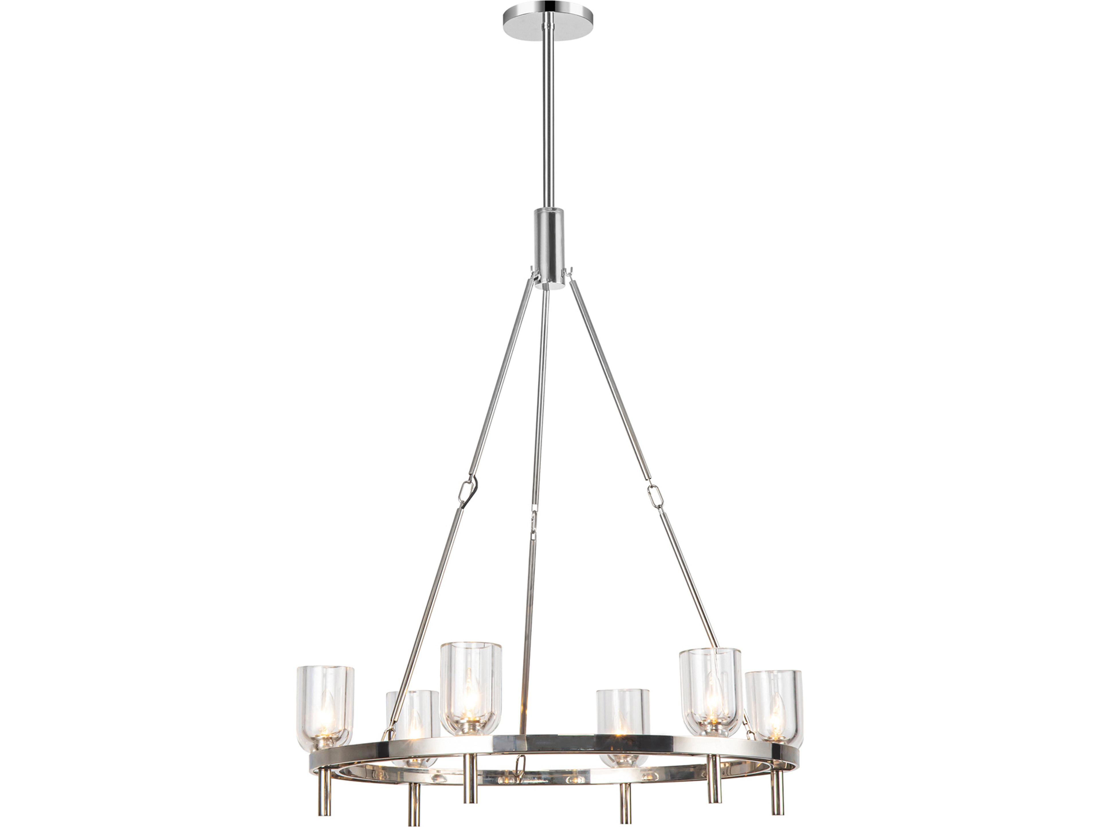Alora Lighting Lucian 6-Light Polished Nickel Chandelier
