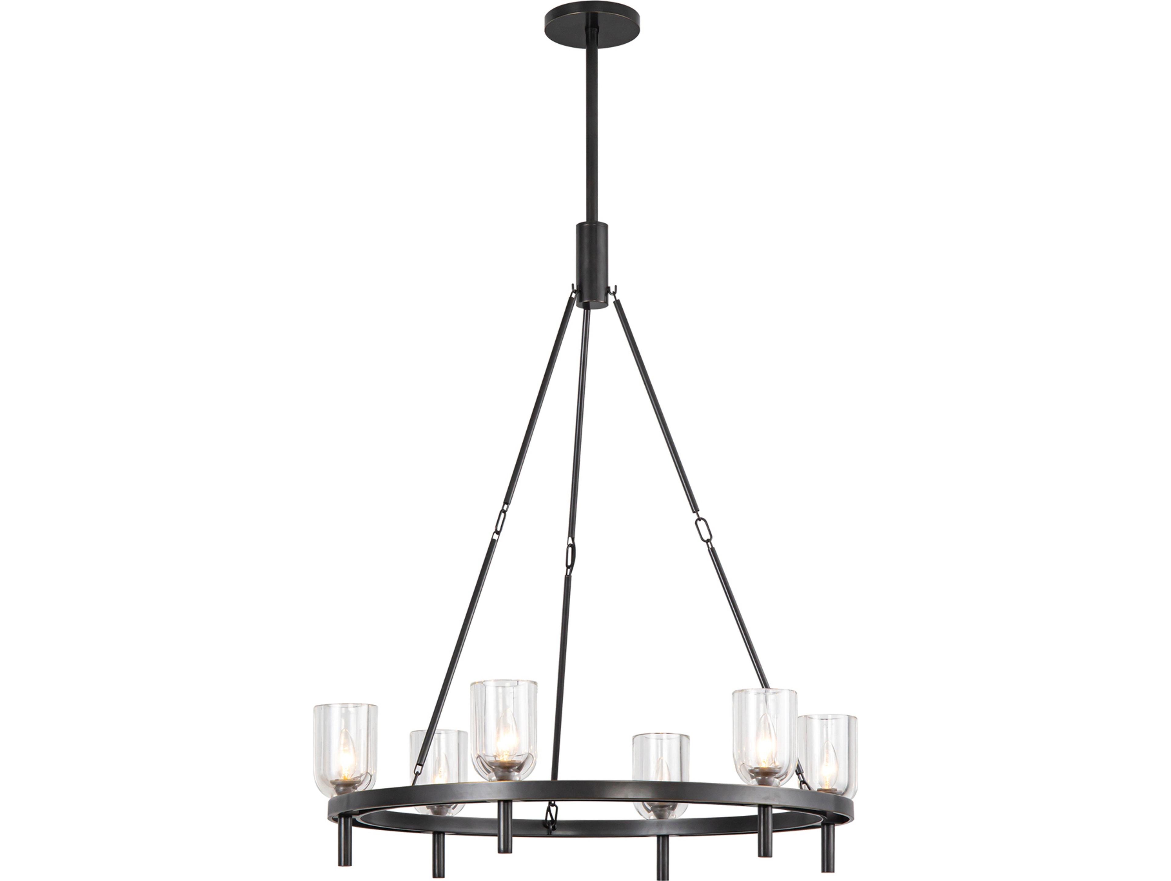 Alora Lighting Lucian 6-Light Urban Bronze Chandelier