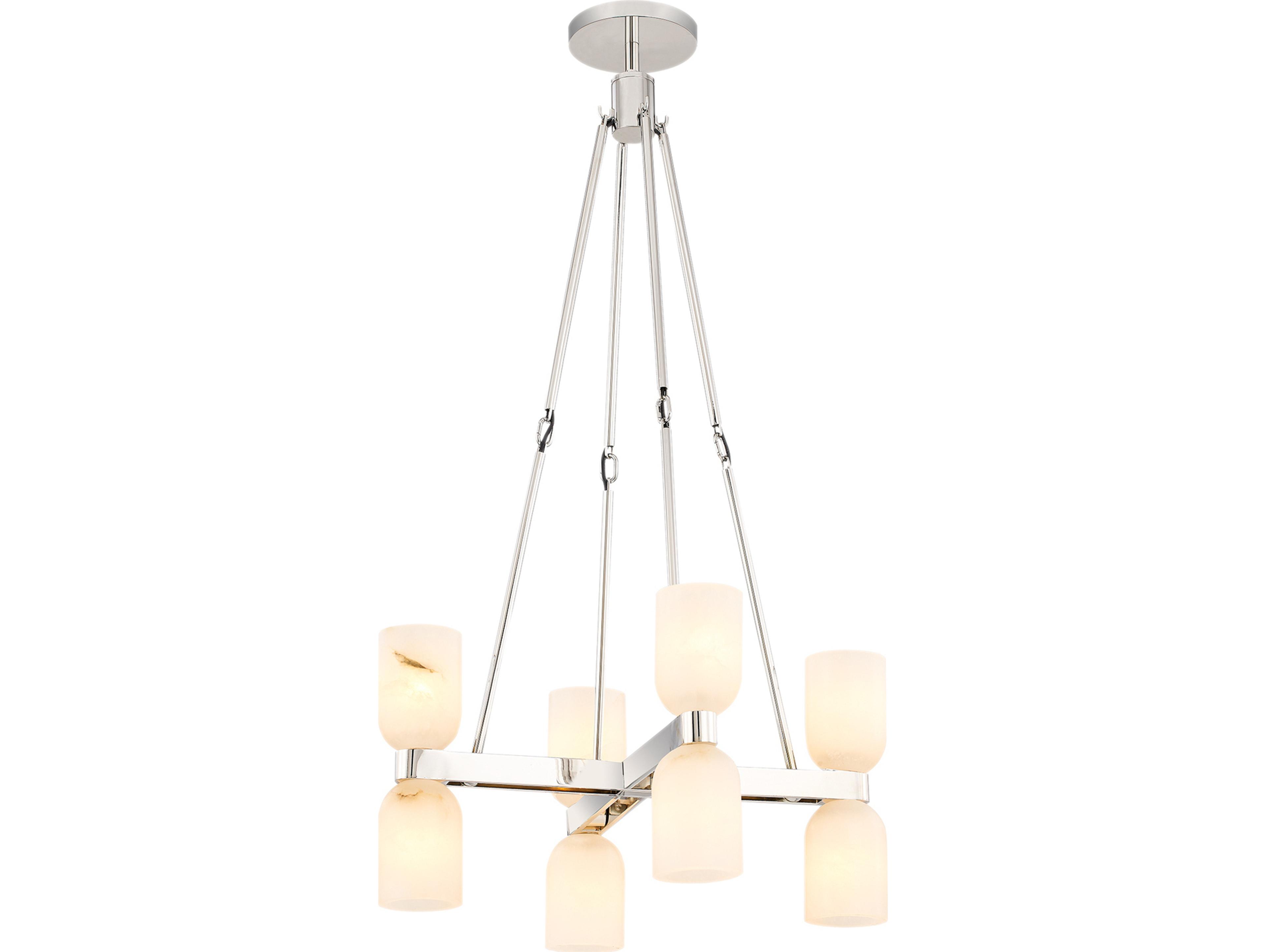 Alora Lighting Lucian 8-Light Polished Nickel Chandelier