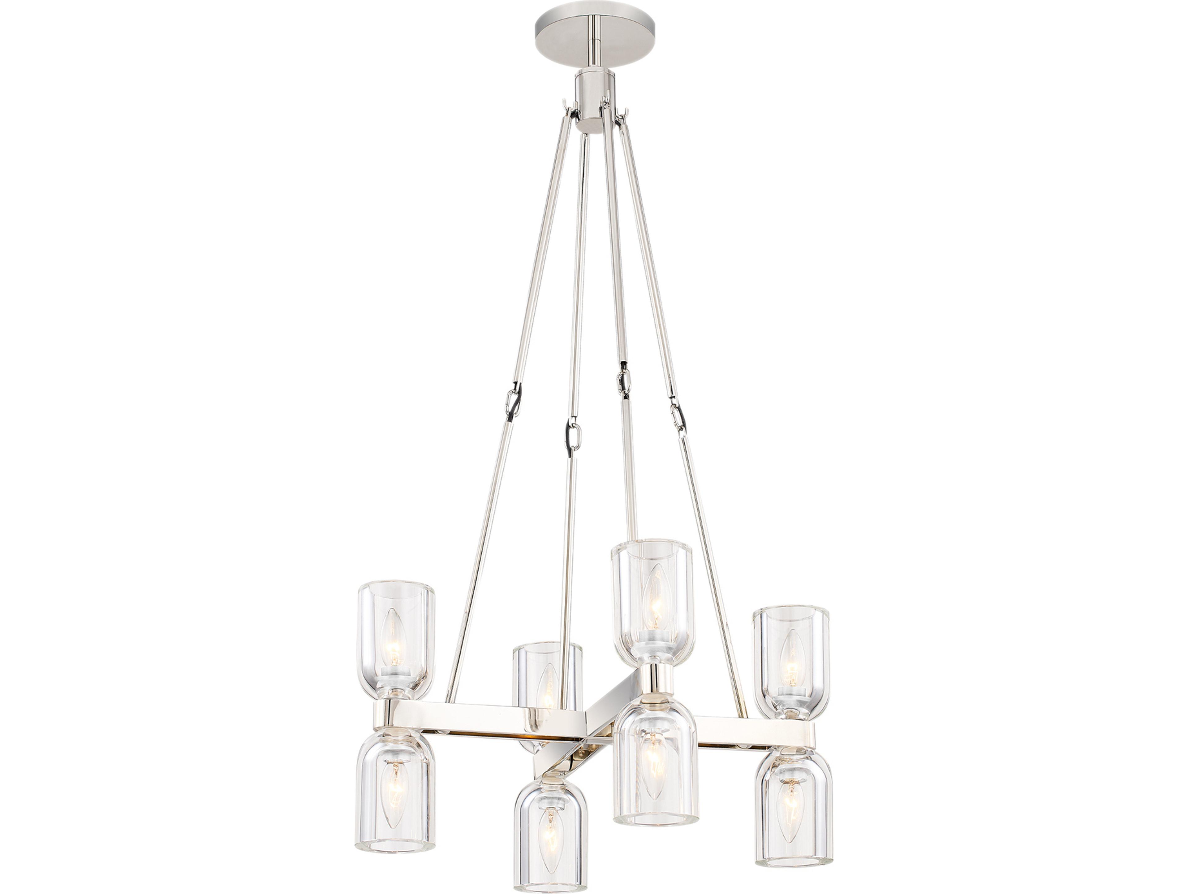 Alora Lighting Lucian 8-Light Polished Nickel Chandelier