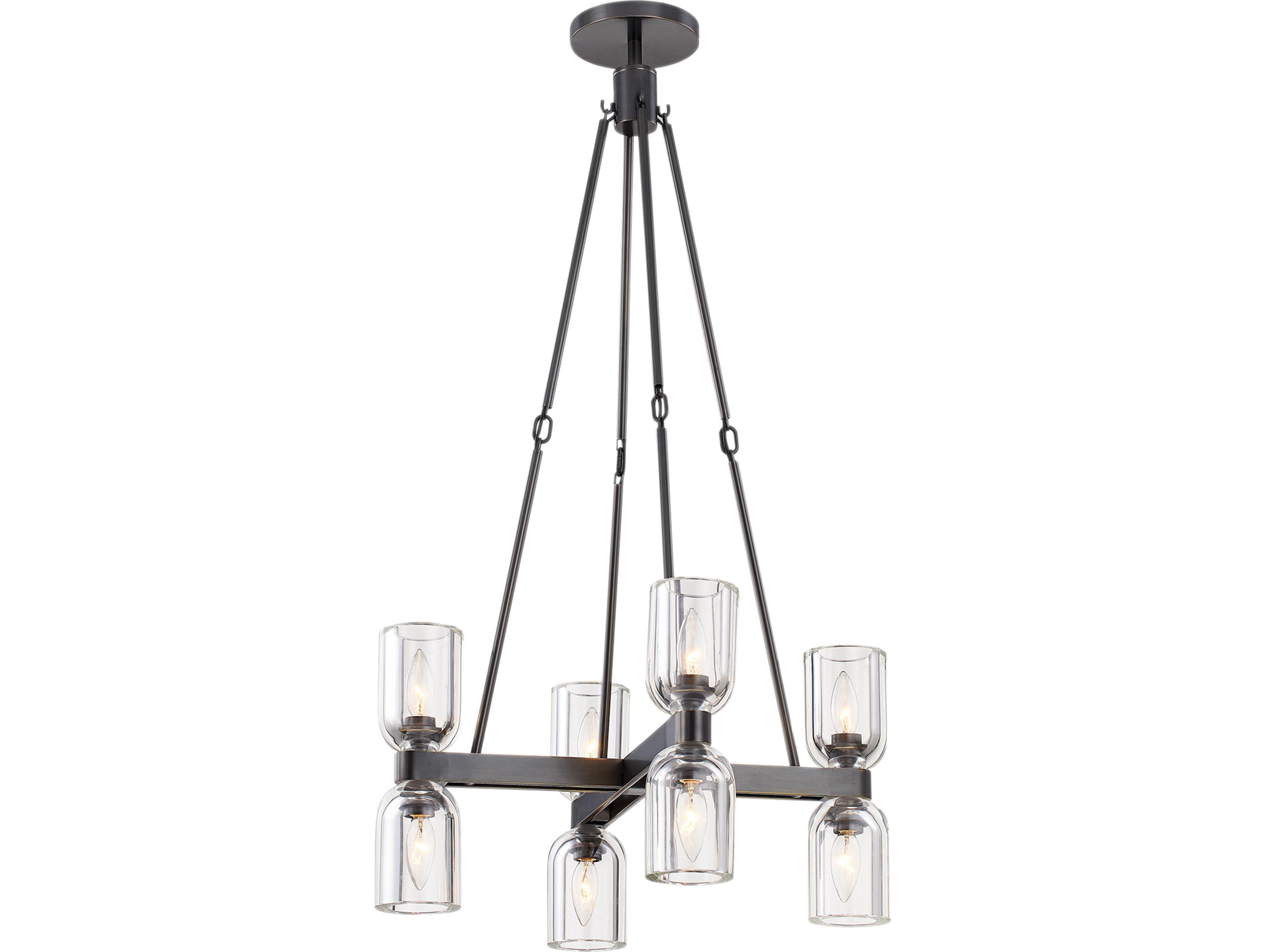 Alora Lighting Lucian 8-Light Urban Bronze Chandelier