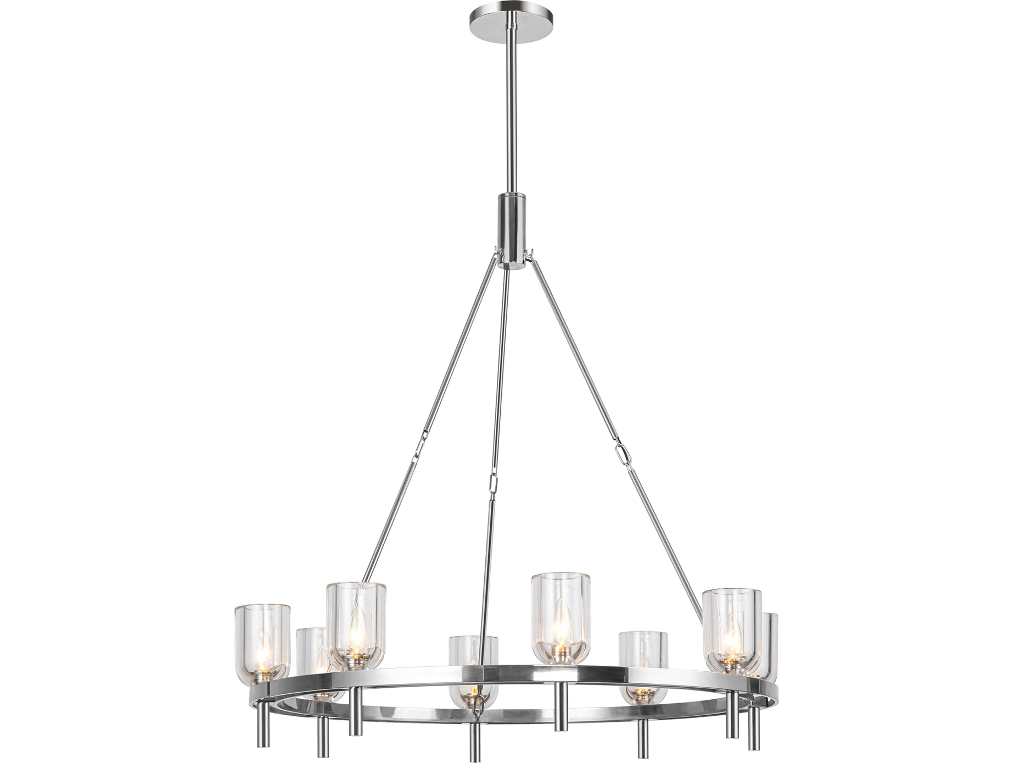 Alora Lighting Lucian 8-Light Polished Nickel Chandelier