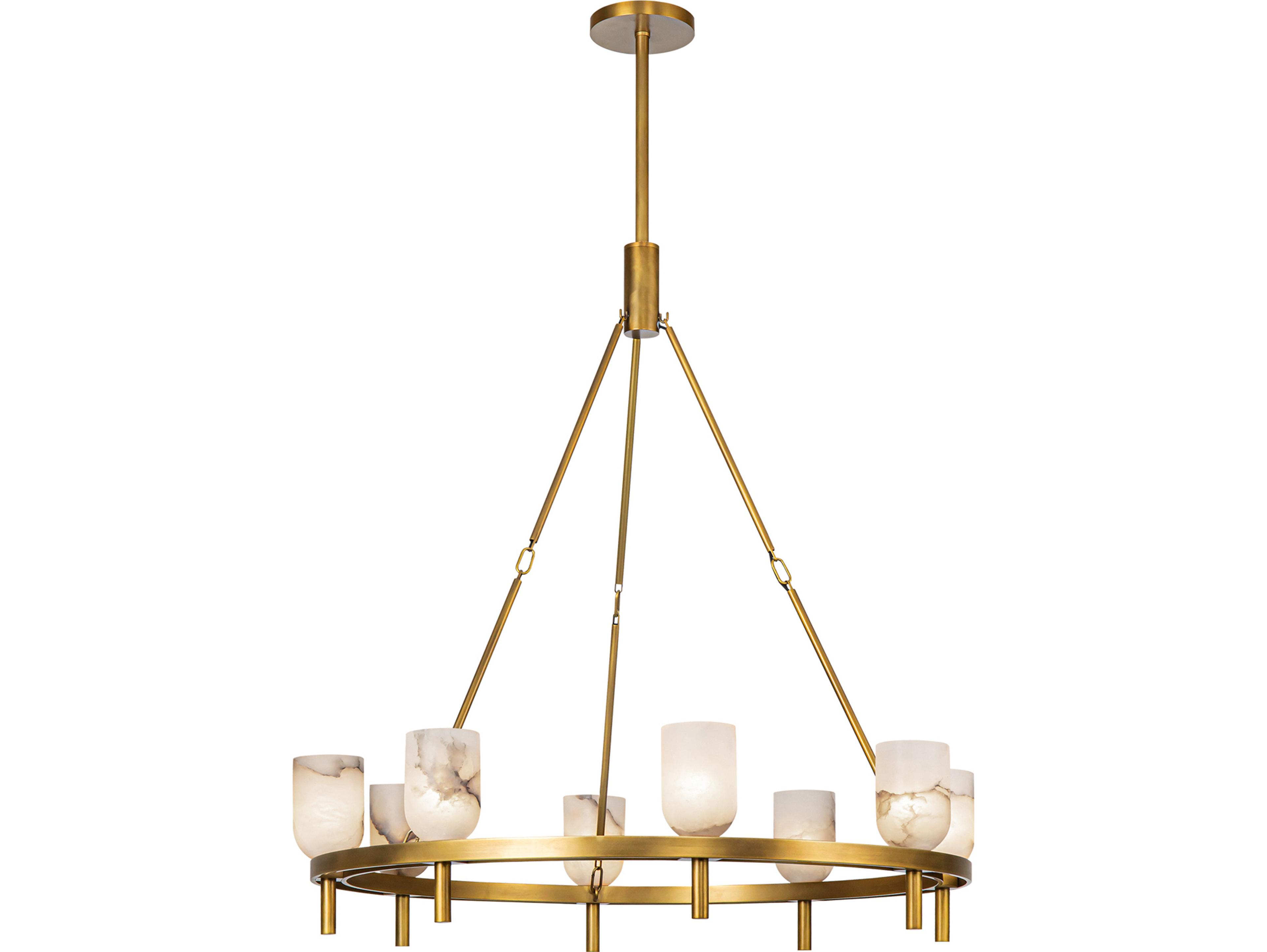 Alora Lighting Lucian 8-Light Vintage Brass Chandelier
