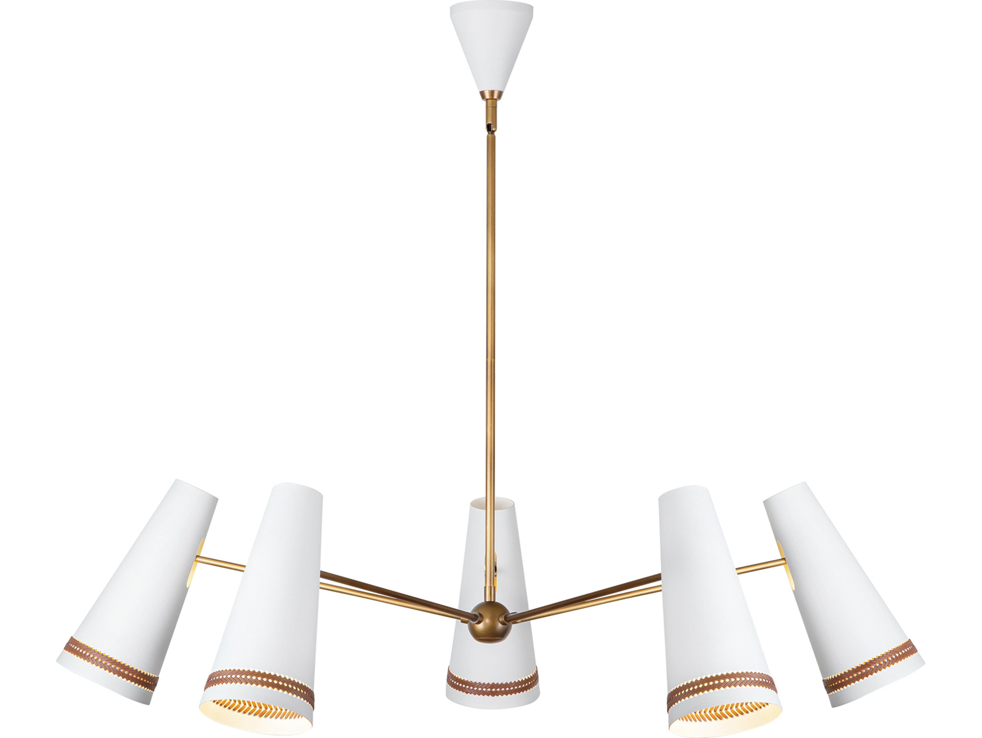 Alora Lighting Brickell 5-Light Matte White Gold Chandelier
