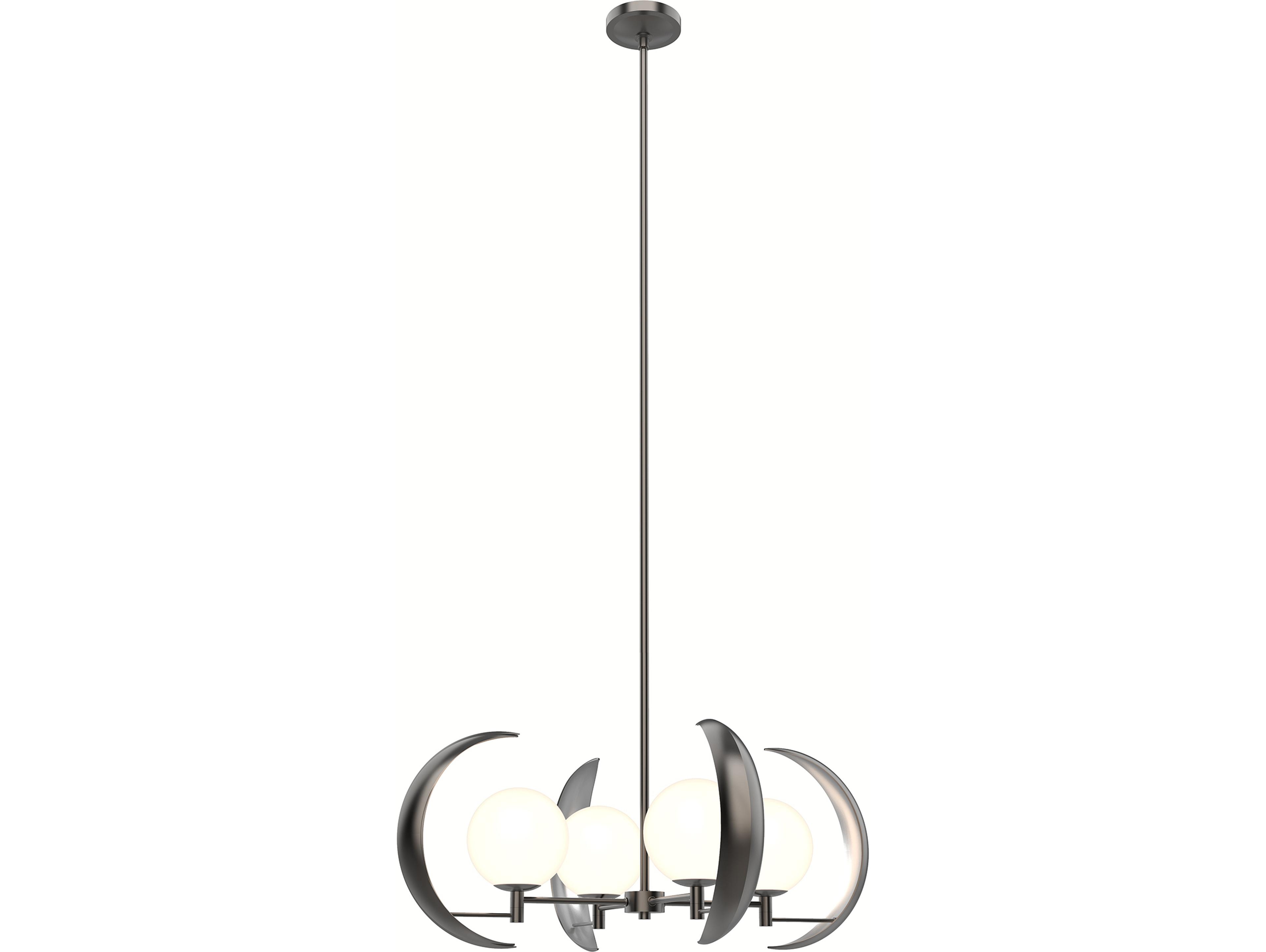 Alora Lighting Celeste 4-Light Urban Bronze Black Globe Geometric Chandelier