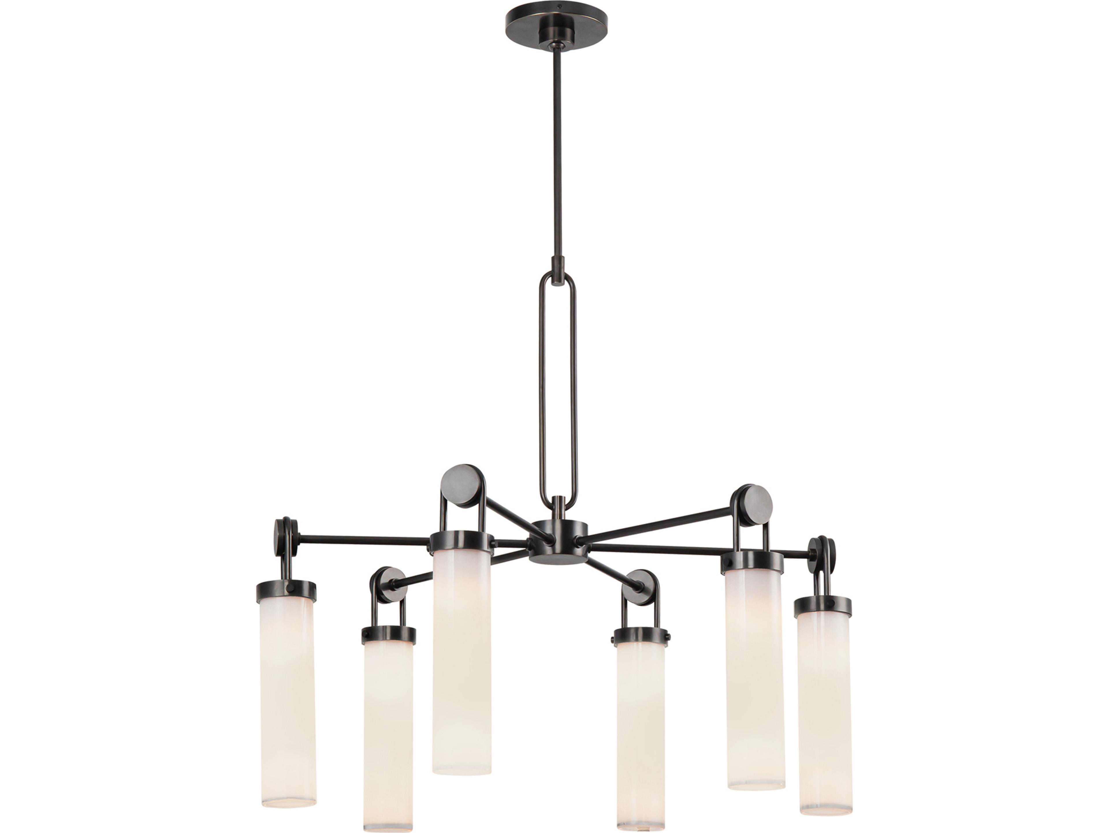 Alora Lighting Wynwood 6-Light Urban Bronze Black Cylinder Chandelier