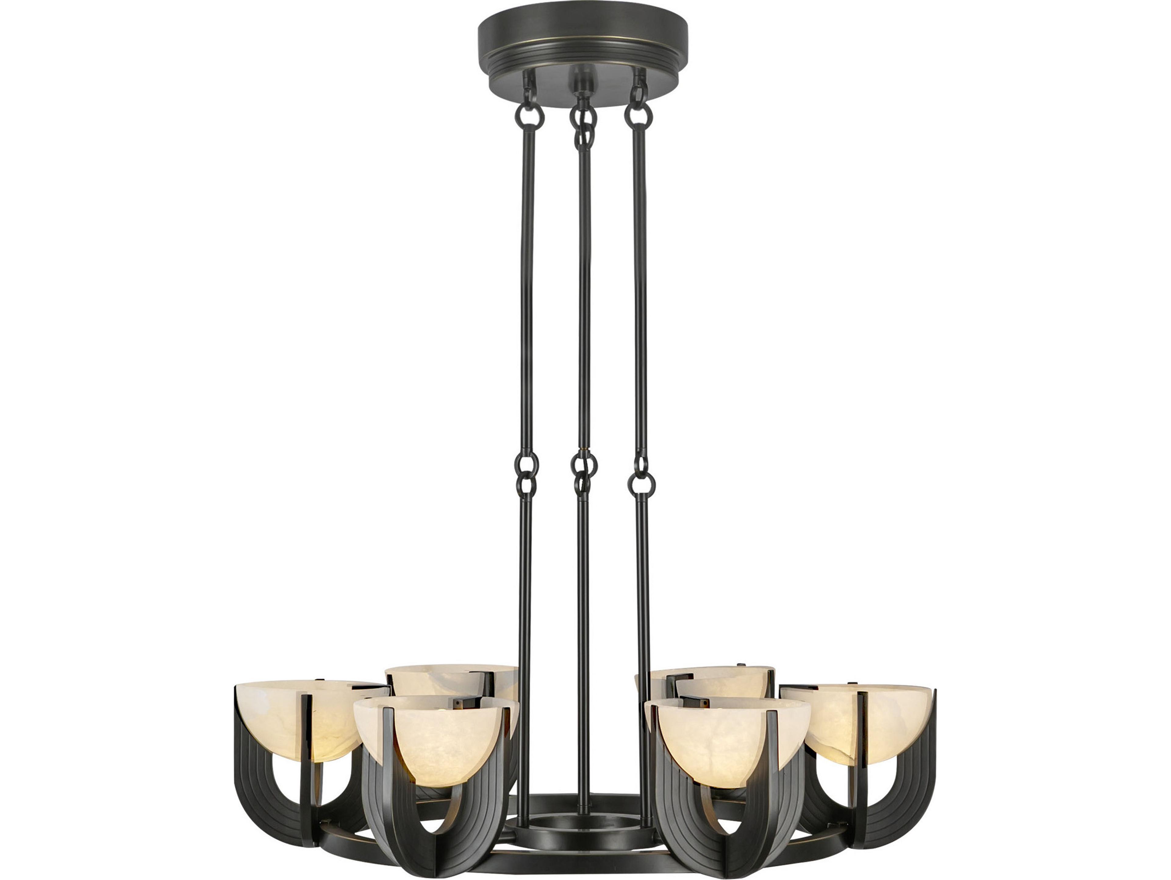 Alora Lighting Colette Urban Bronze Black Bowl Geometric Chandelier