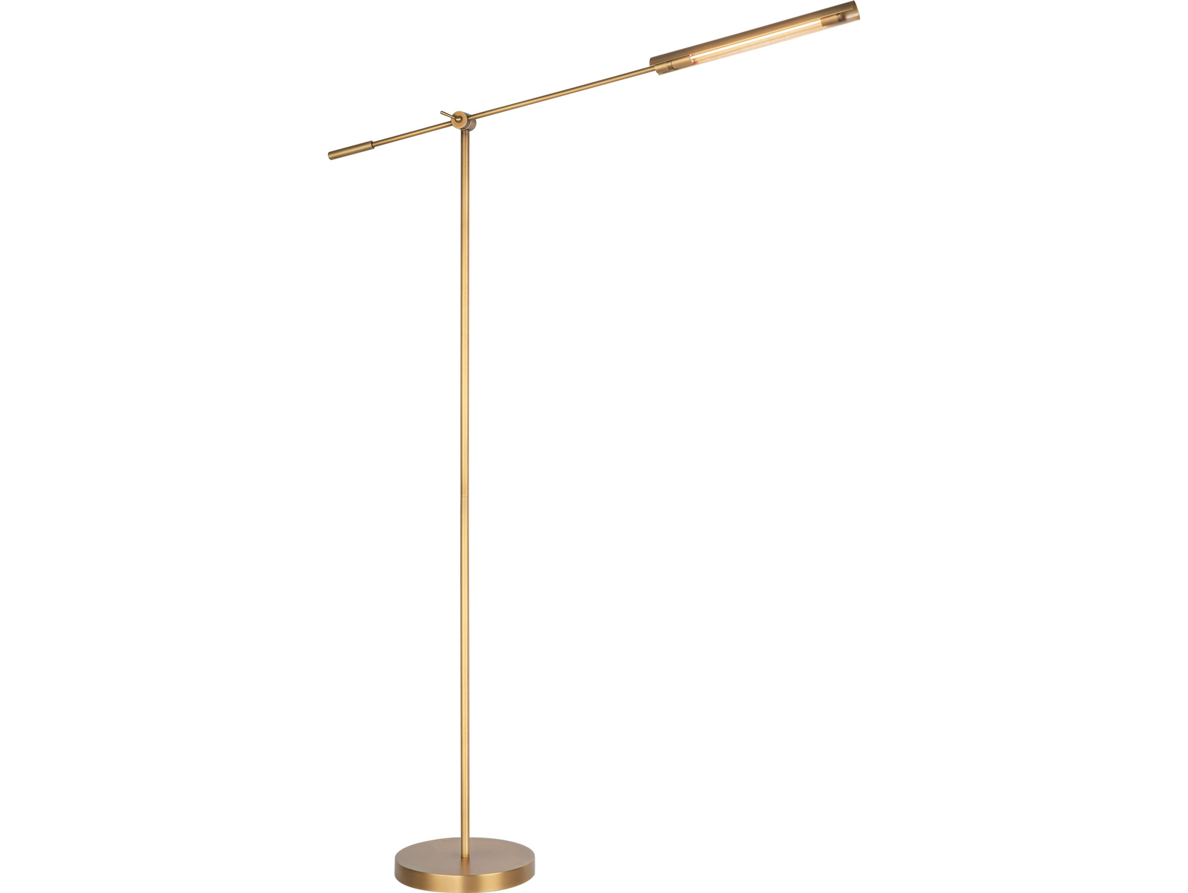 Alora Lighting Astrid Vintage Brass Clear Glass Metal Floor Lamp