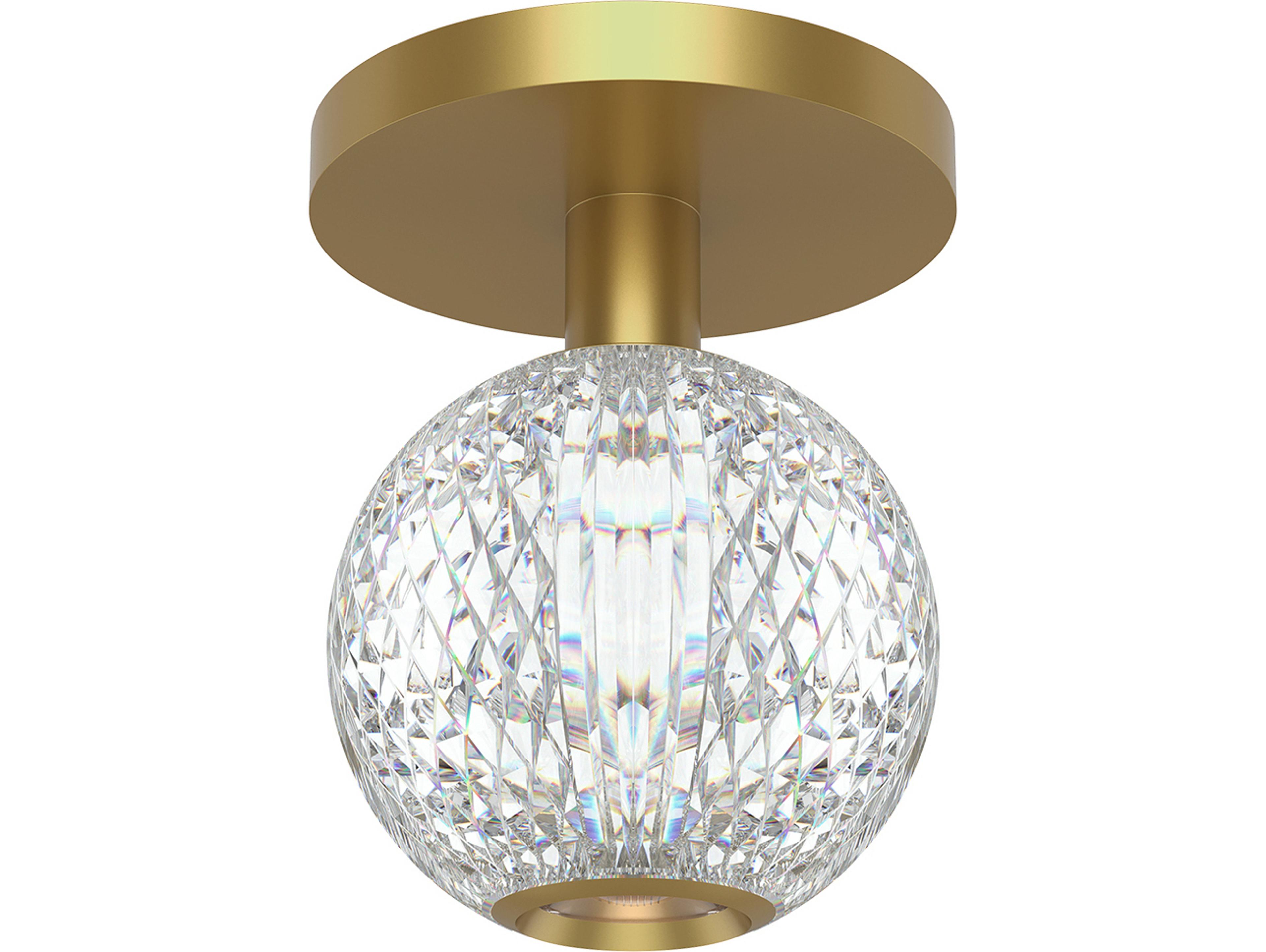 Alora Lighting Marni Natural Brass Globe Flush Mount