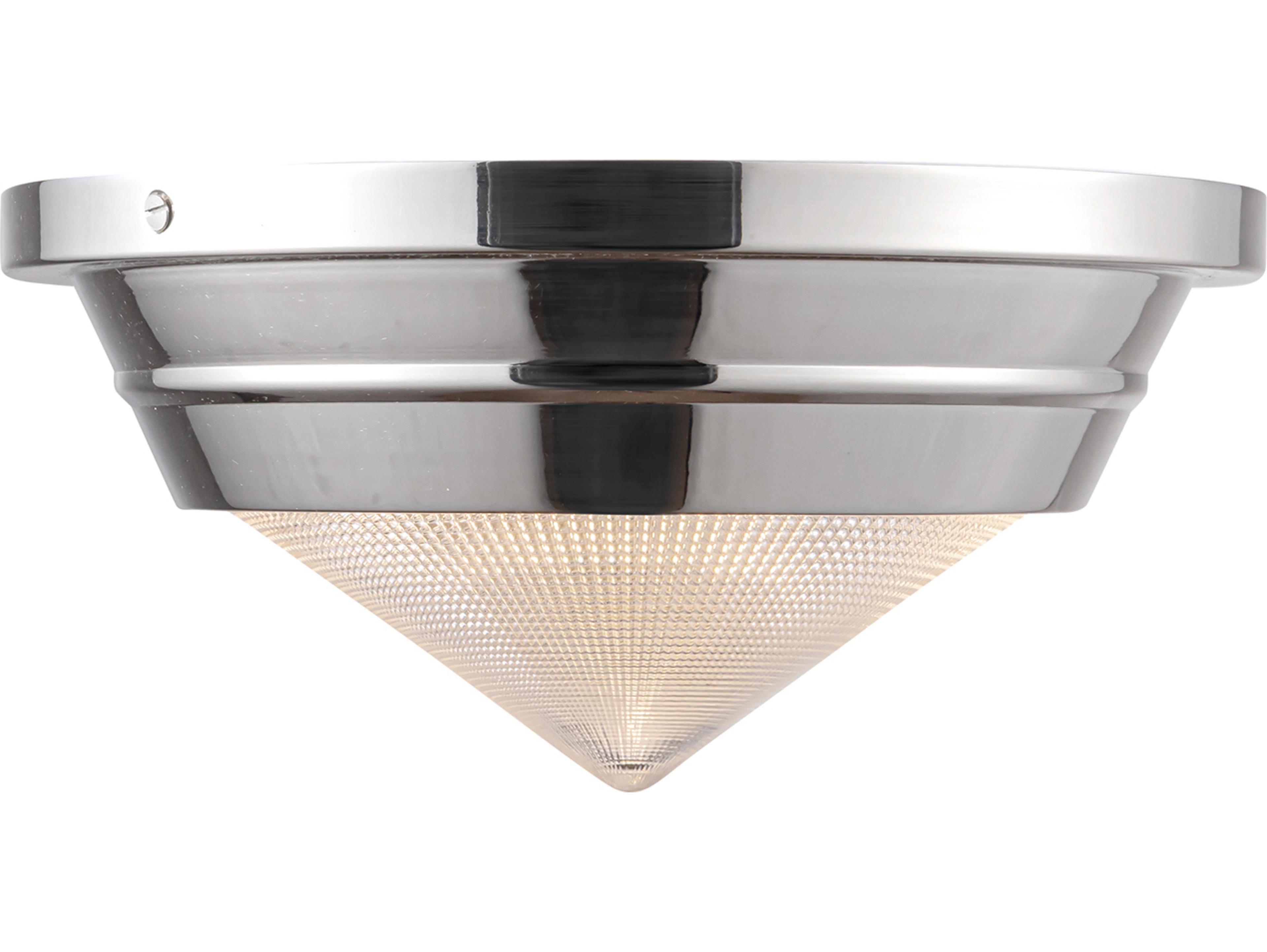 Alora Lighting Willard 1-Light Polished Nickel Flush Mount