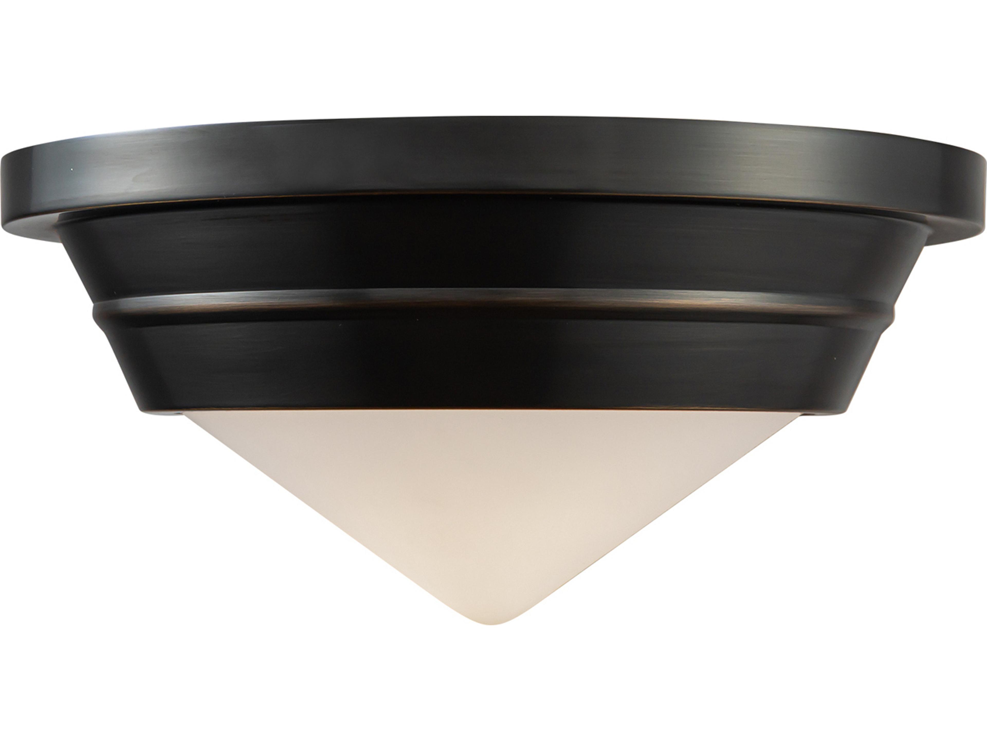 Alora Lighting Willard 1-Light Urban Bronze Black Flush Mount