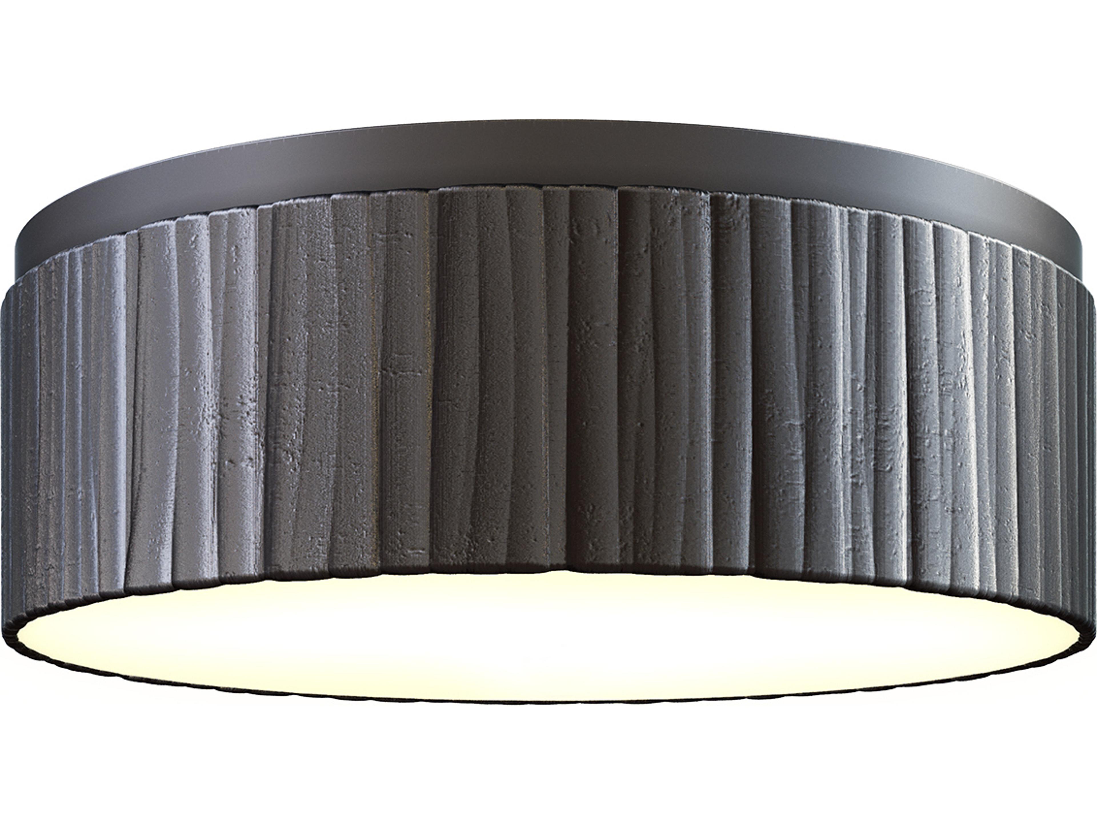 Alora Lighting Kensington Urban Bronze Black Round Flush Mount