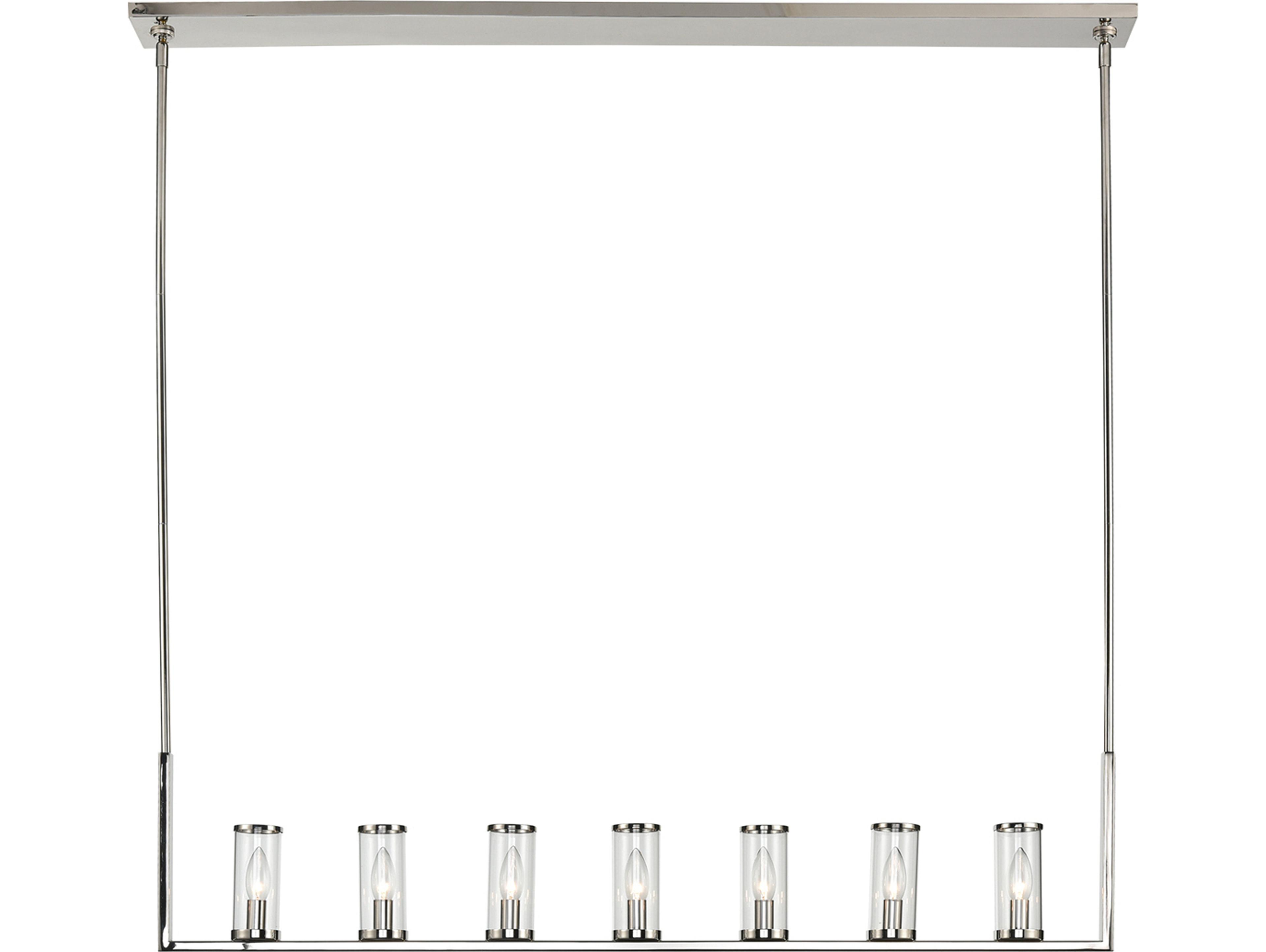 Alora Lighting Revolve 7-Light Polished Nickel Cylinder Linear Island Pendant