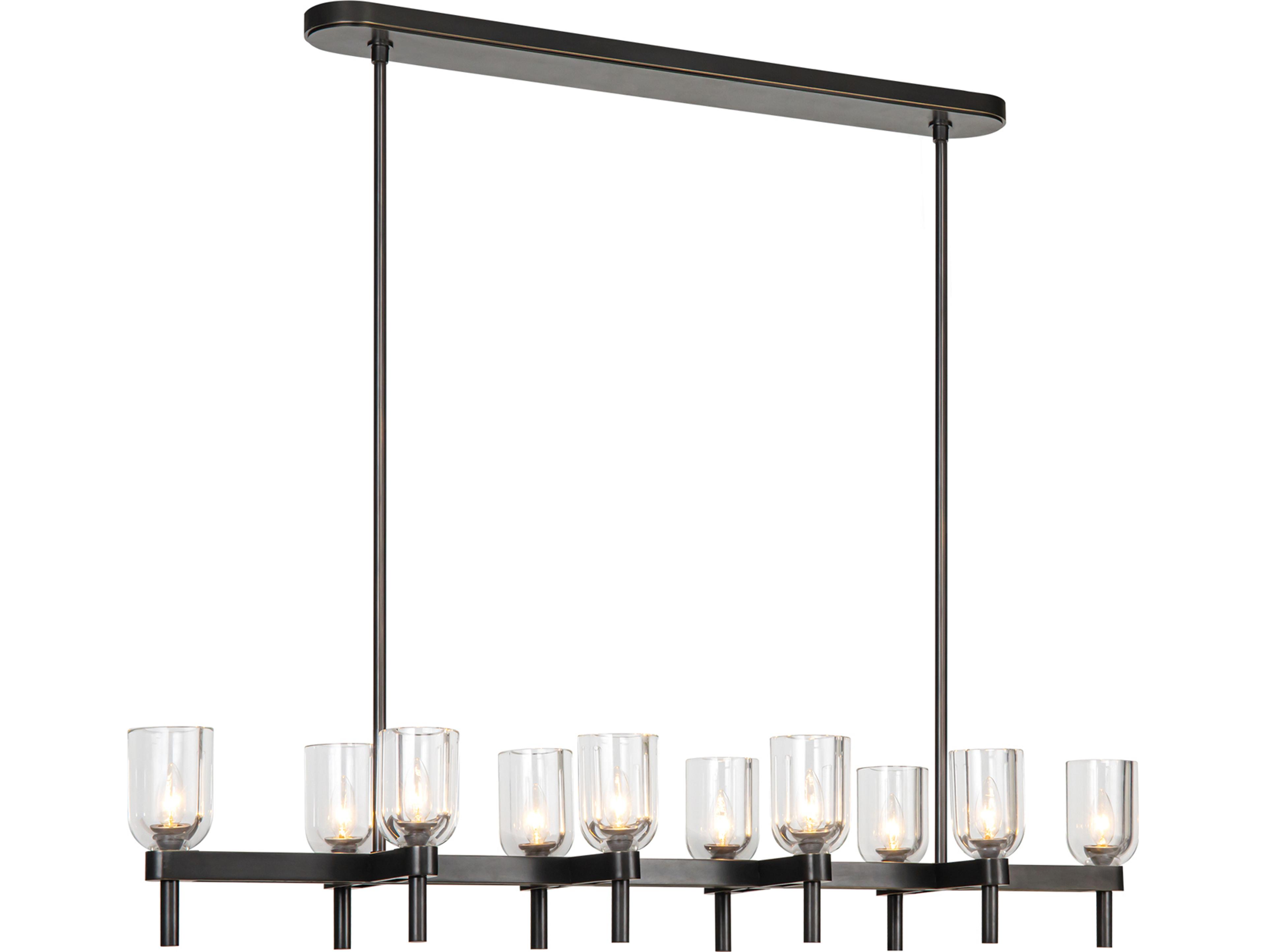 Alora Lighting Lucian 10-Light Urban Bronze Linear Island Pendant
