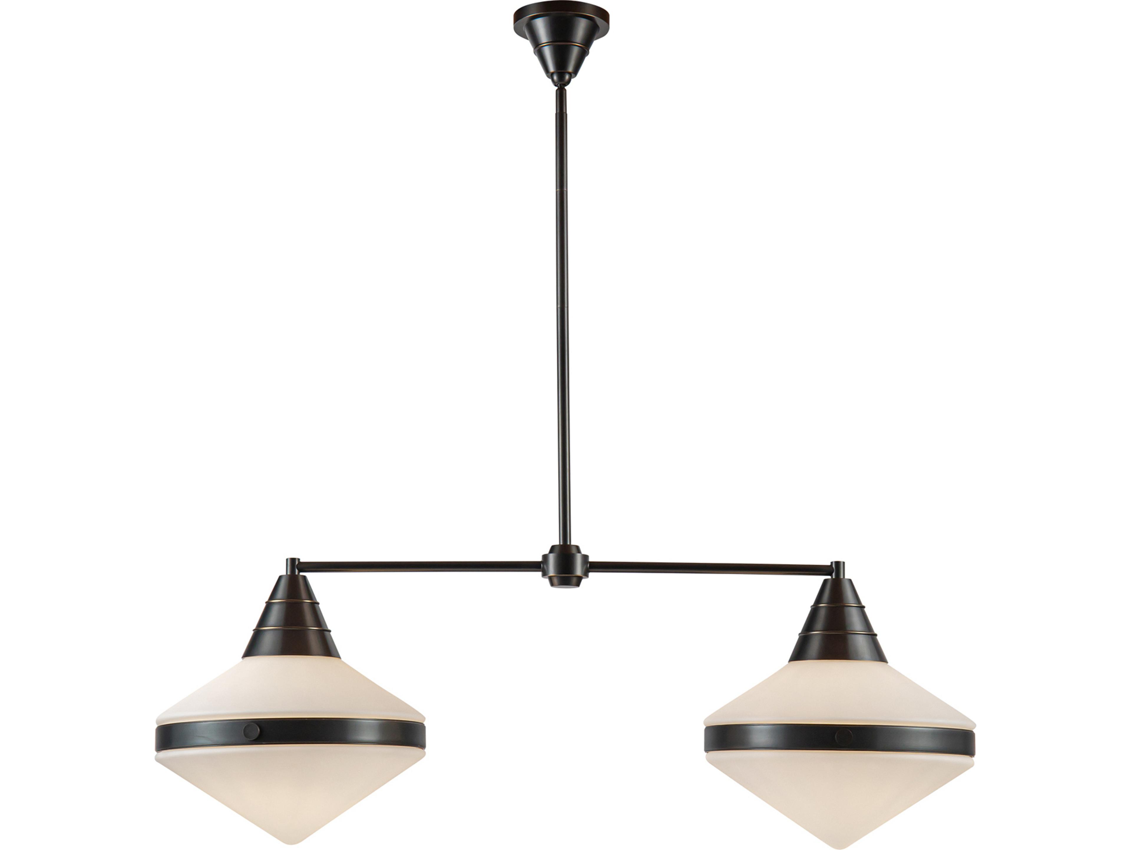 Alora Lighting Willard 2-Light Urban Bronze Black Geometric Island Pendant