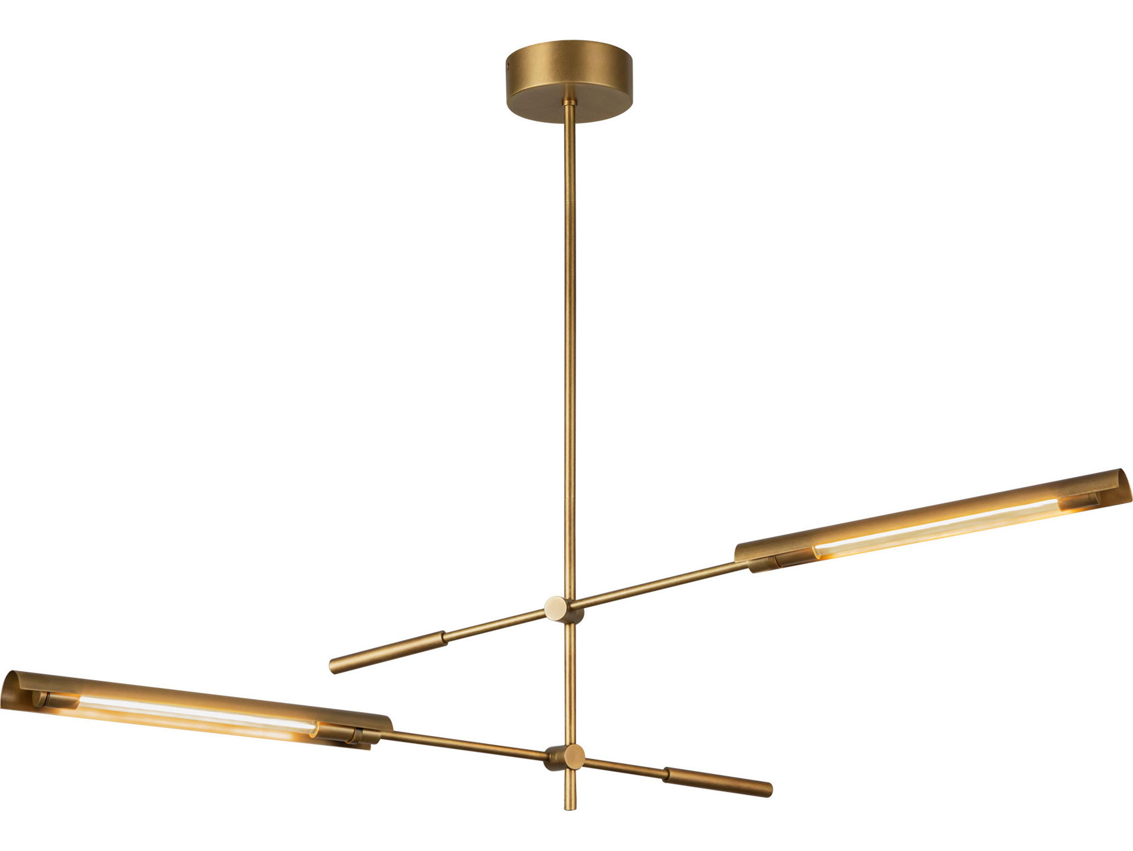 Alora Lighting Astrid Vintage Brass Linear Pendant