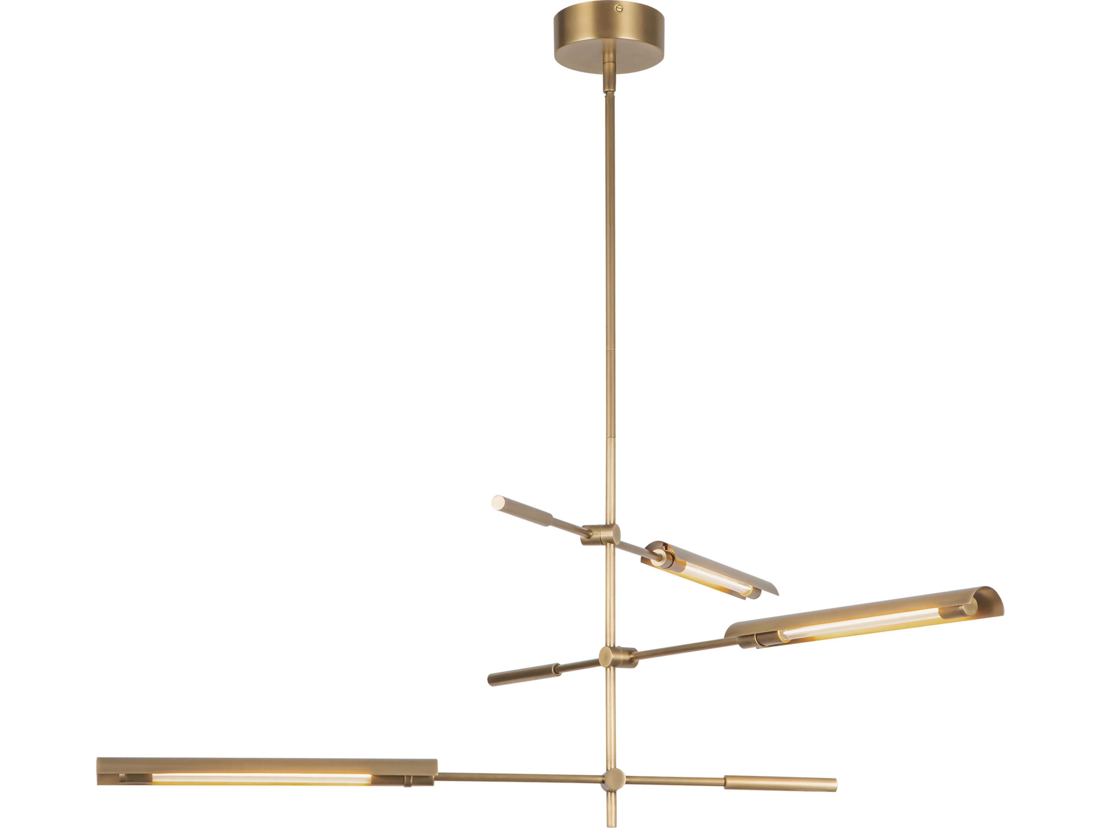 Alora Lighting Astrid Vintage Brass Linear Pendant