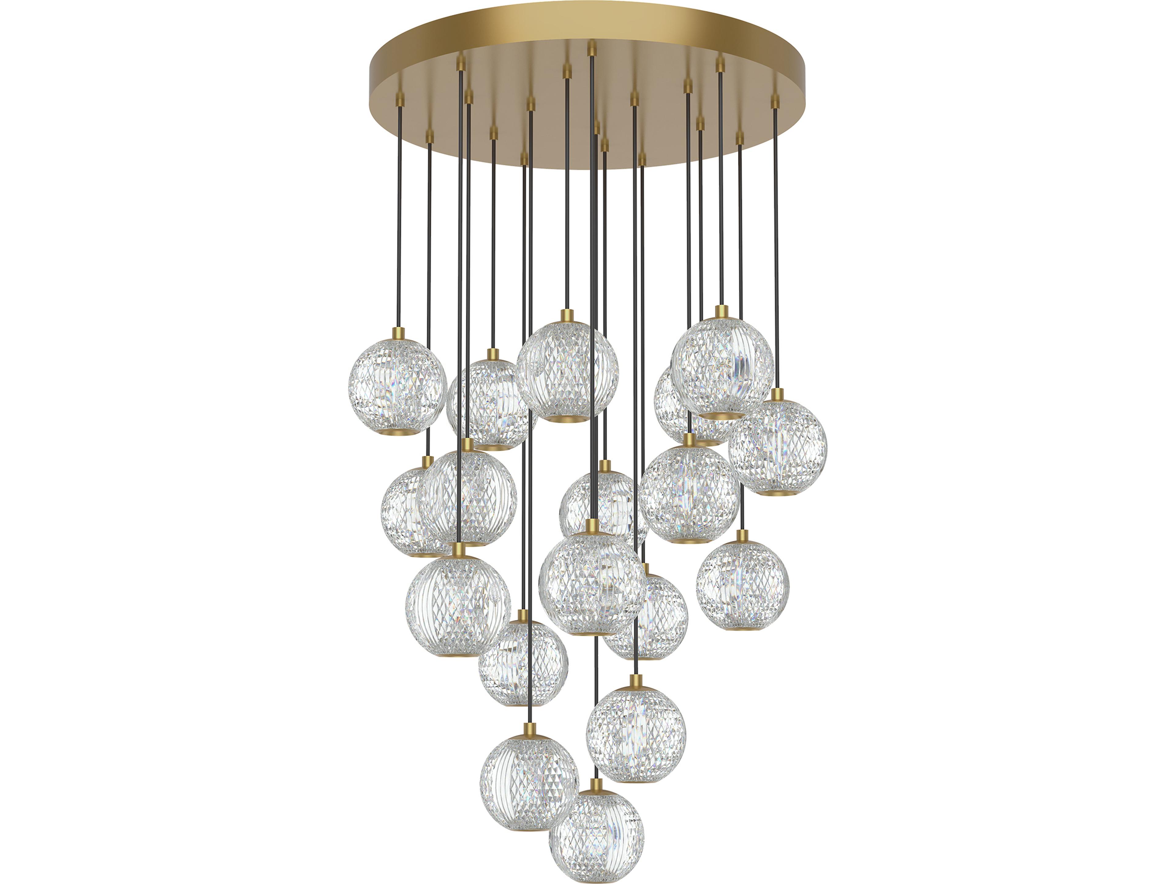 Alora Lighting Marni Natural Brass Globe Pendant