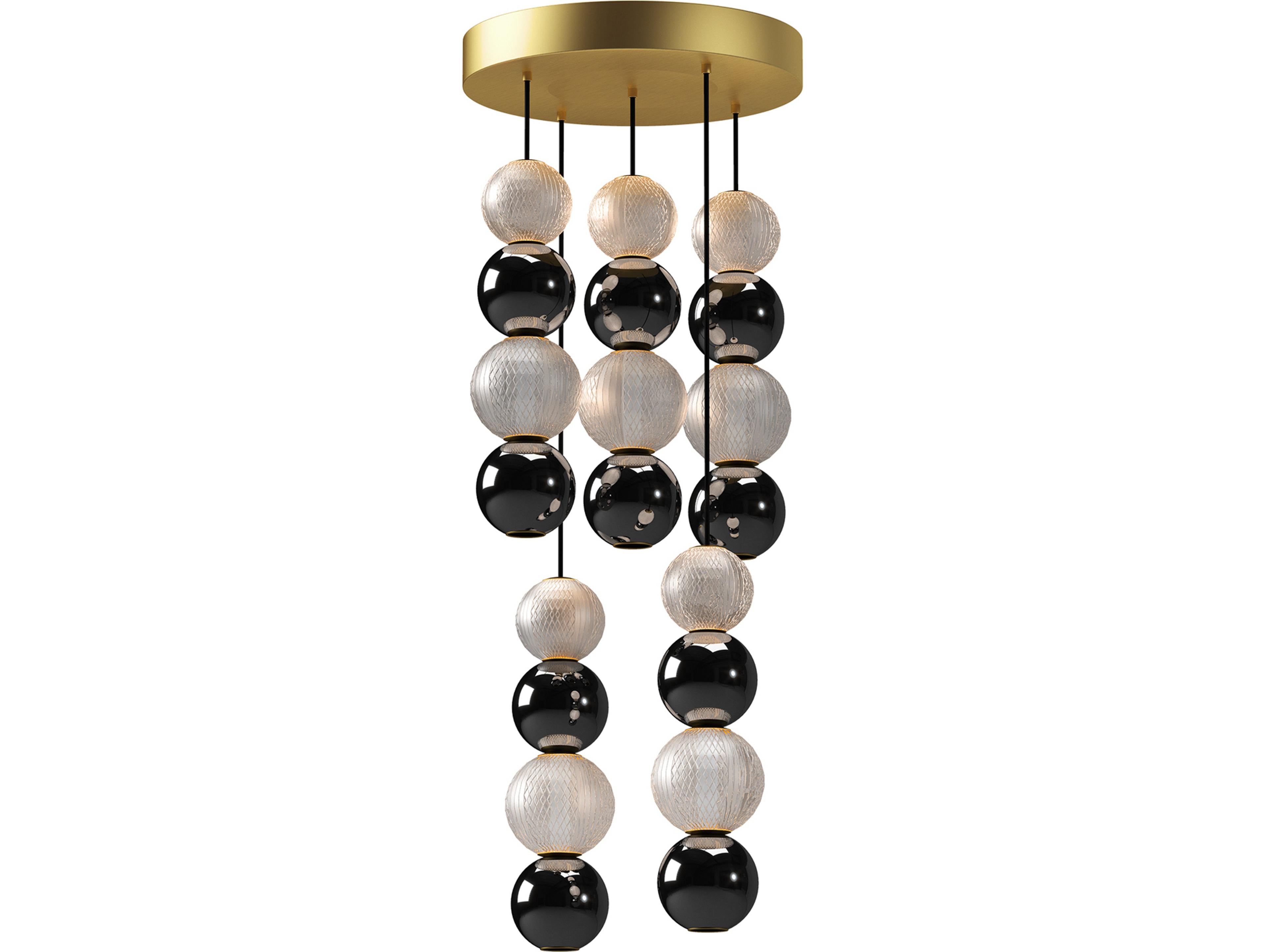 Alora Lighting Onyx Natural Brass Pendant