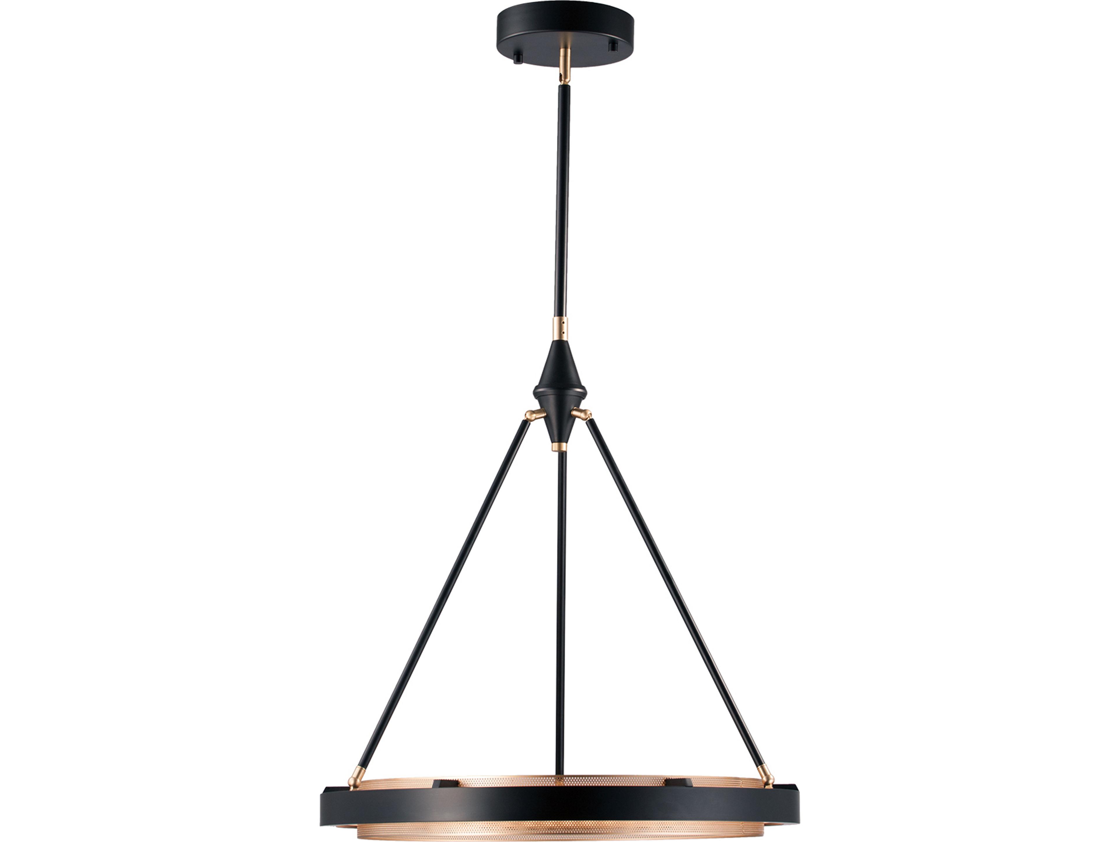 Alora Lighting Duo Classic Black Gold Shimmer Round Pendant