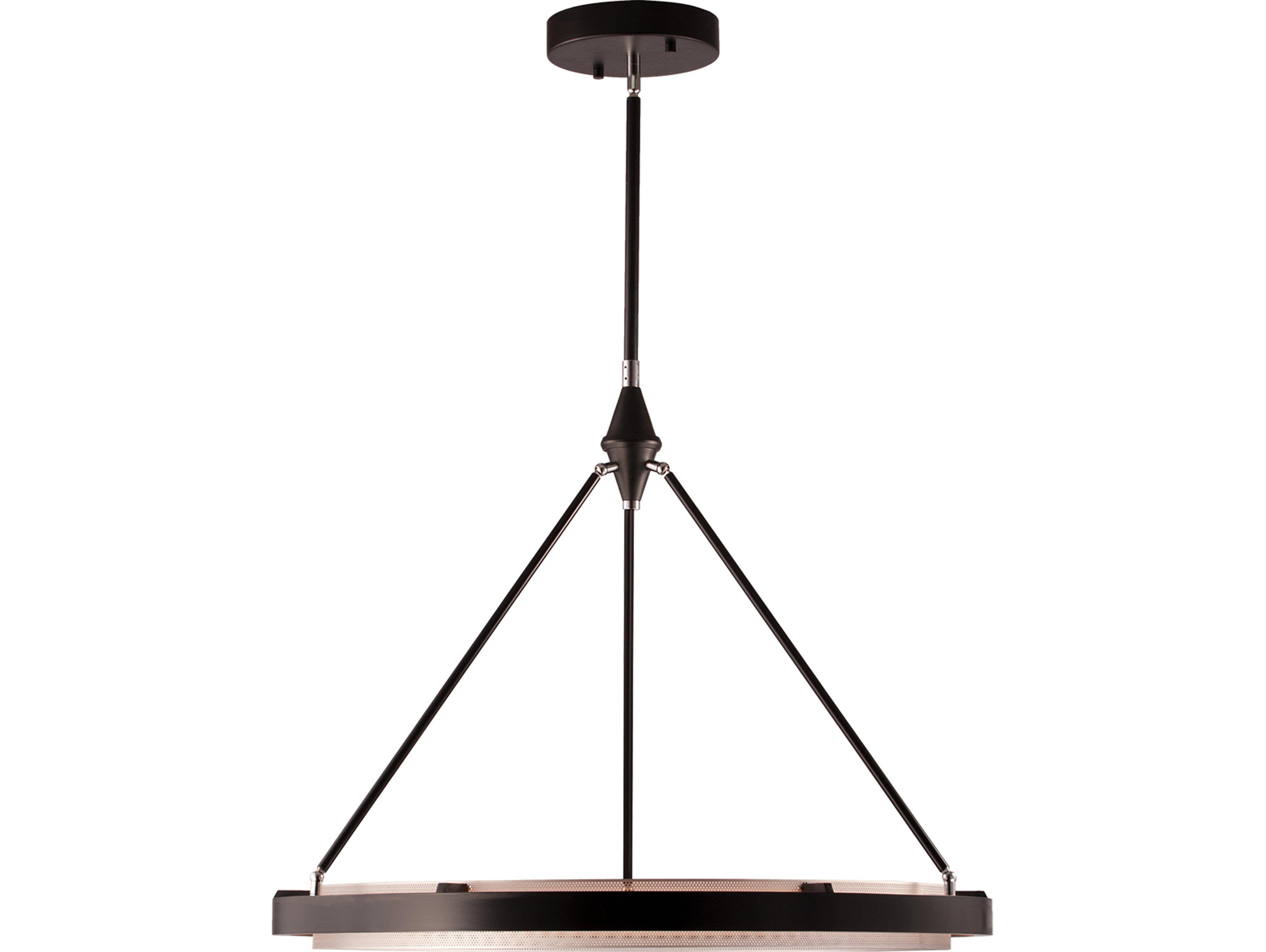 Alora Lighting Duo Classic Black Silver Shimmer Round Pendant