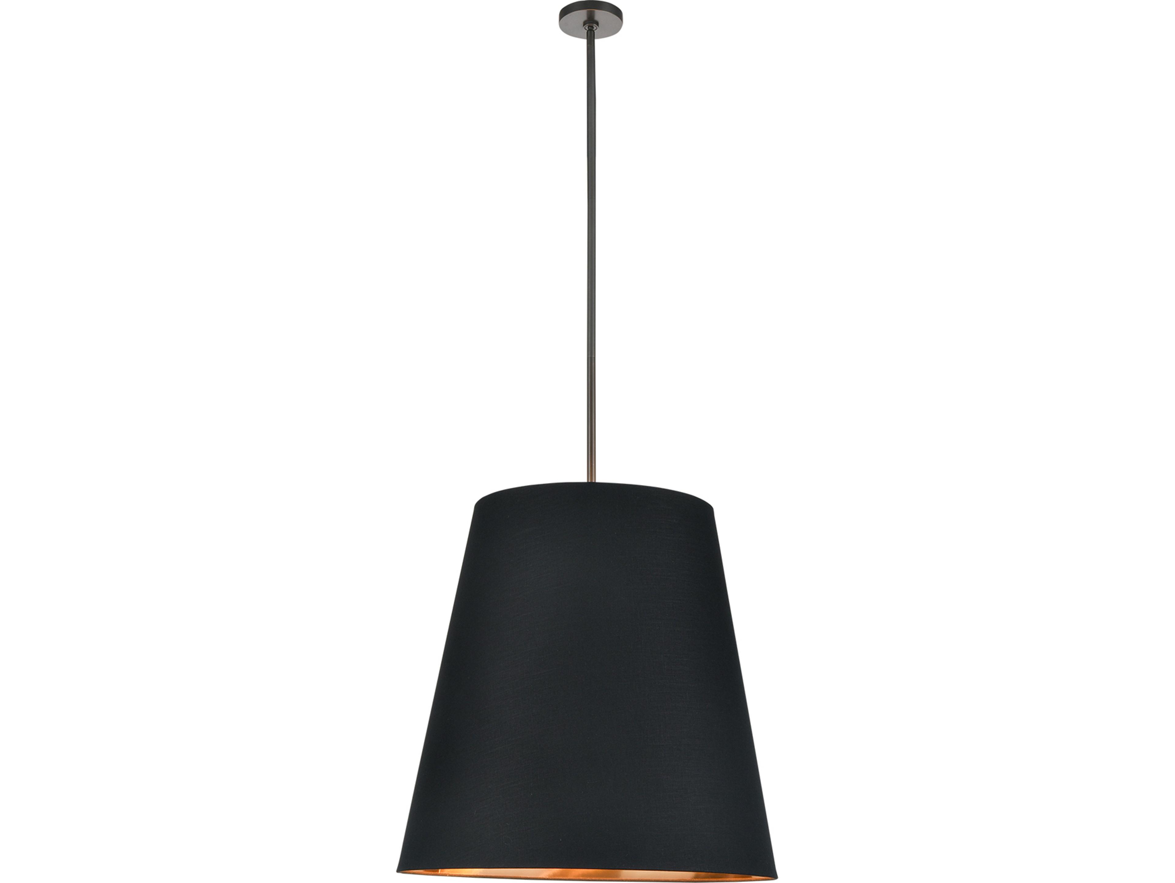 Alora Lighting Calor 3-Light Urban Bronze Black Drum Pendant