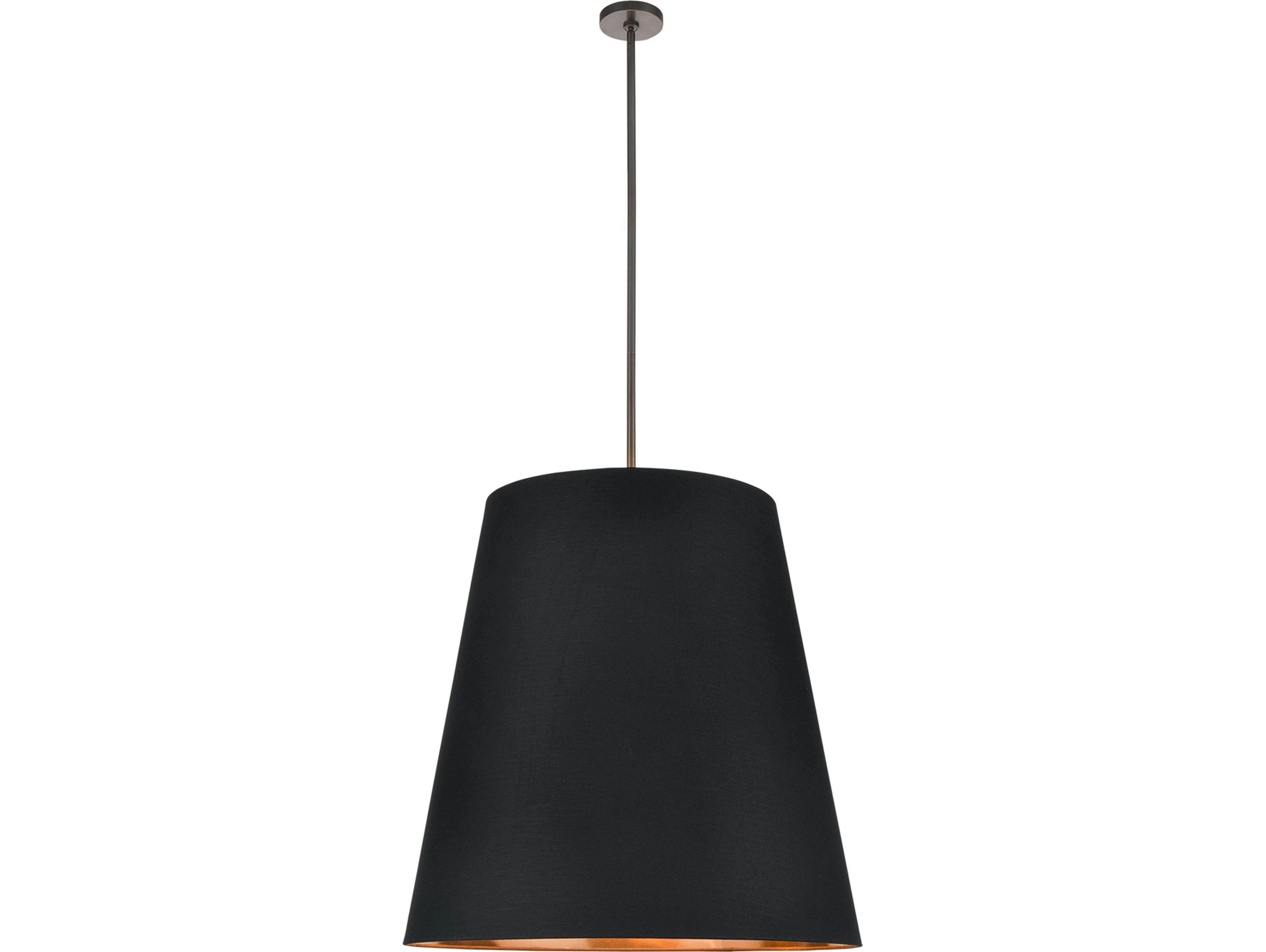 Alora Lighting Calor 3-Light Urban Bronze Black Drum Pendant