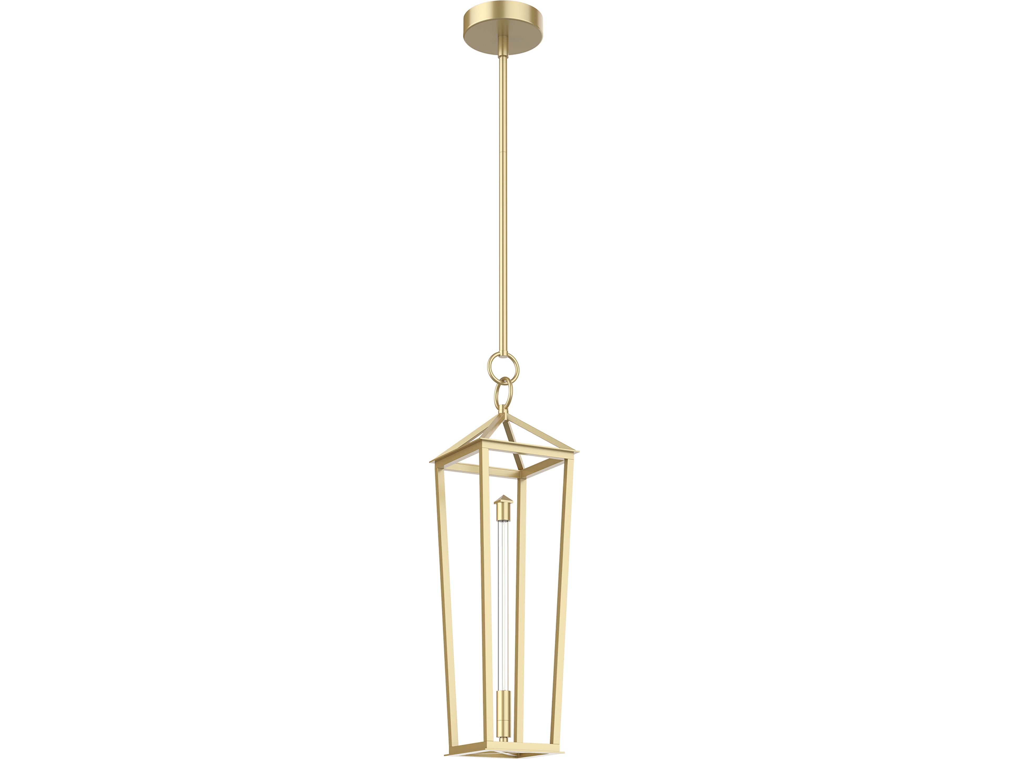Alora Lighting Delphine Natural Brass Lantern Mini Pendant