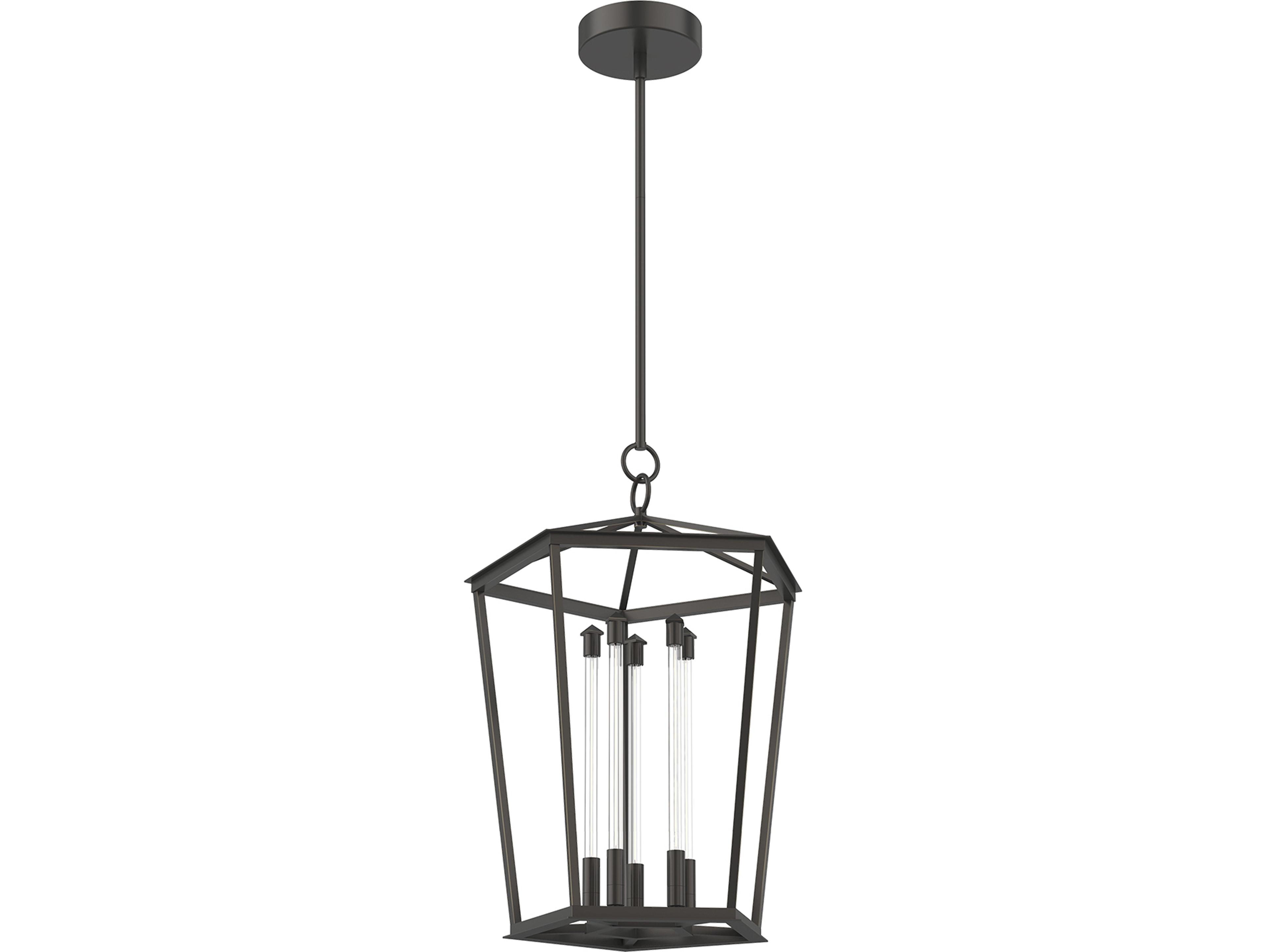 Alora Lighting Delphine Urban Bronze Black Lantern Pendant