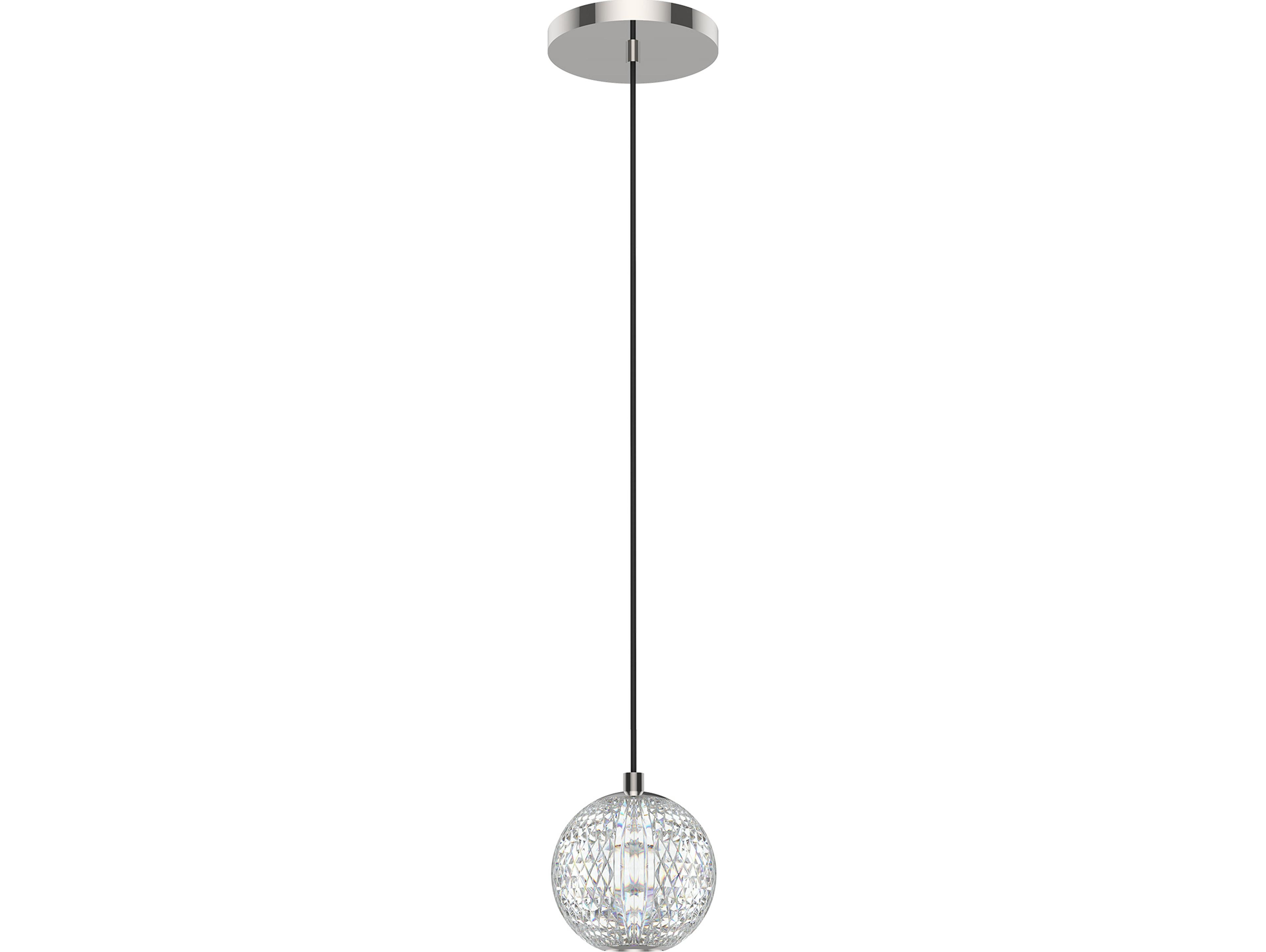 Alora Lighting Marni Polished Nickel Globe Mini Pendant