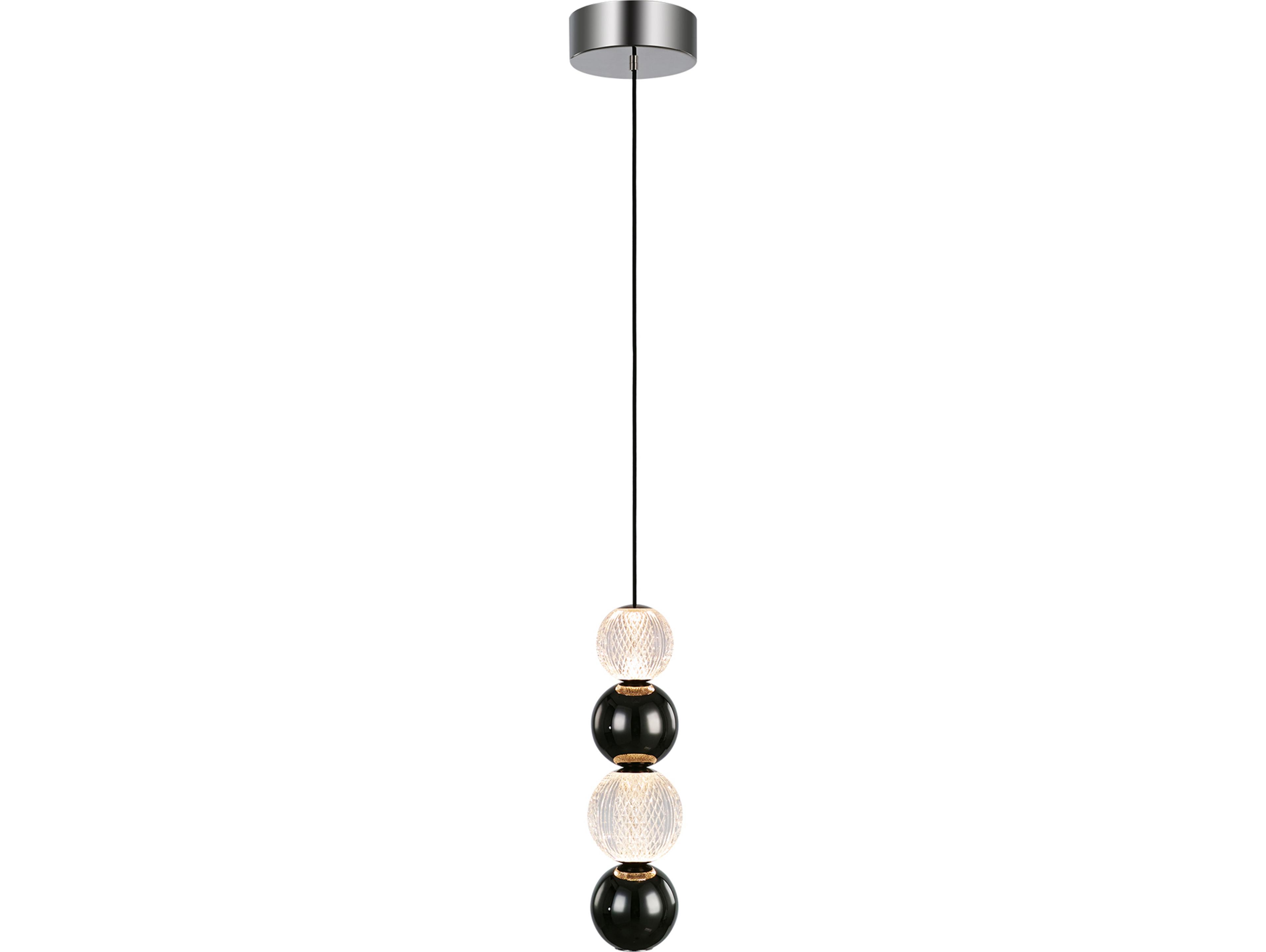Alora Lighting Onyx Polished Nickel Globe Mini Pendant