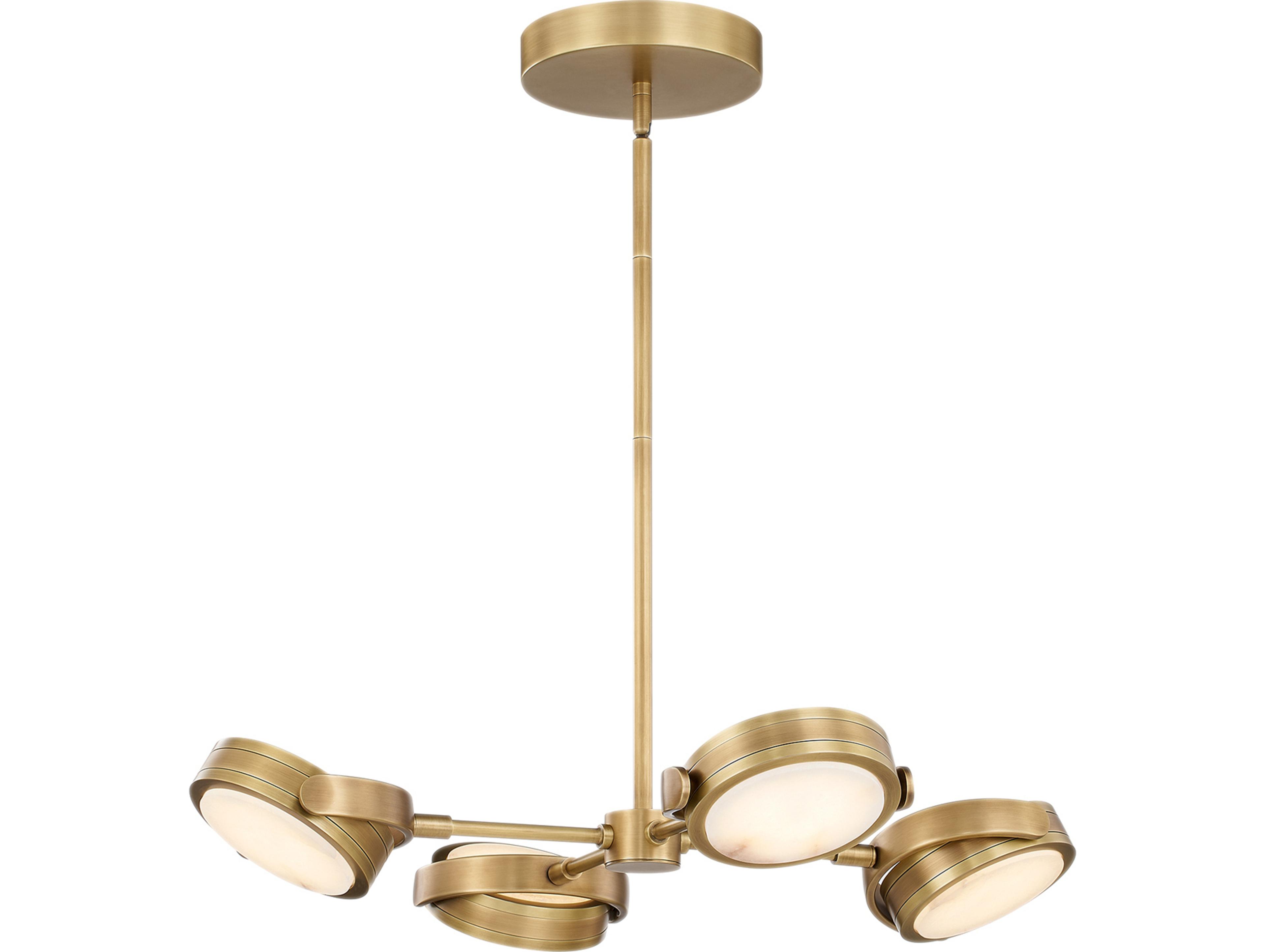 Alora Lighting Blanco Vintage Brass Round Pendant
