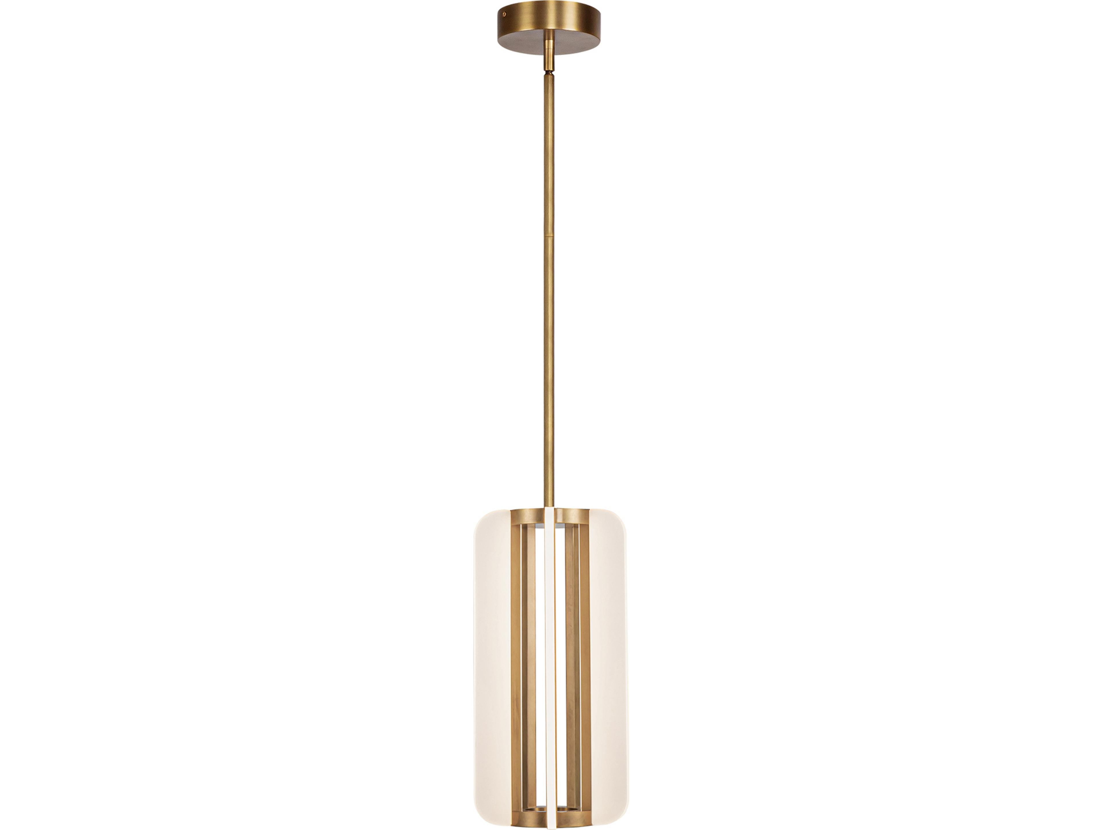 Alora Lighting Anders Vintage Brass Geometric Pendant