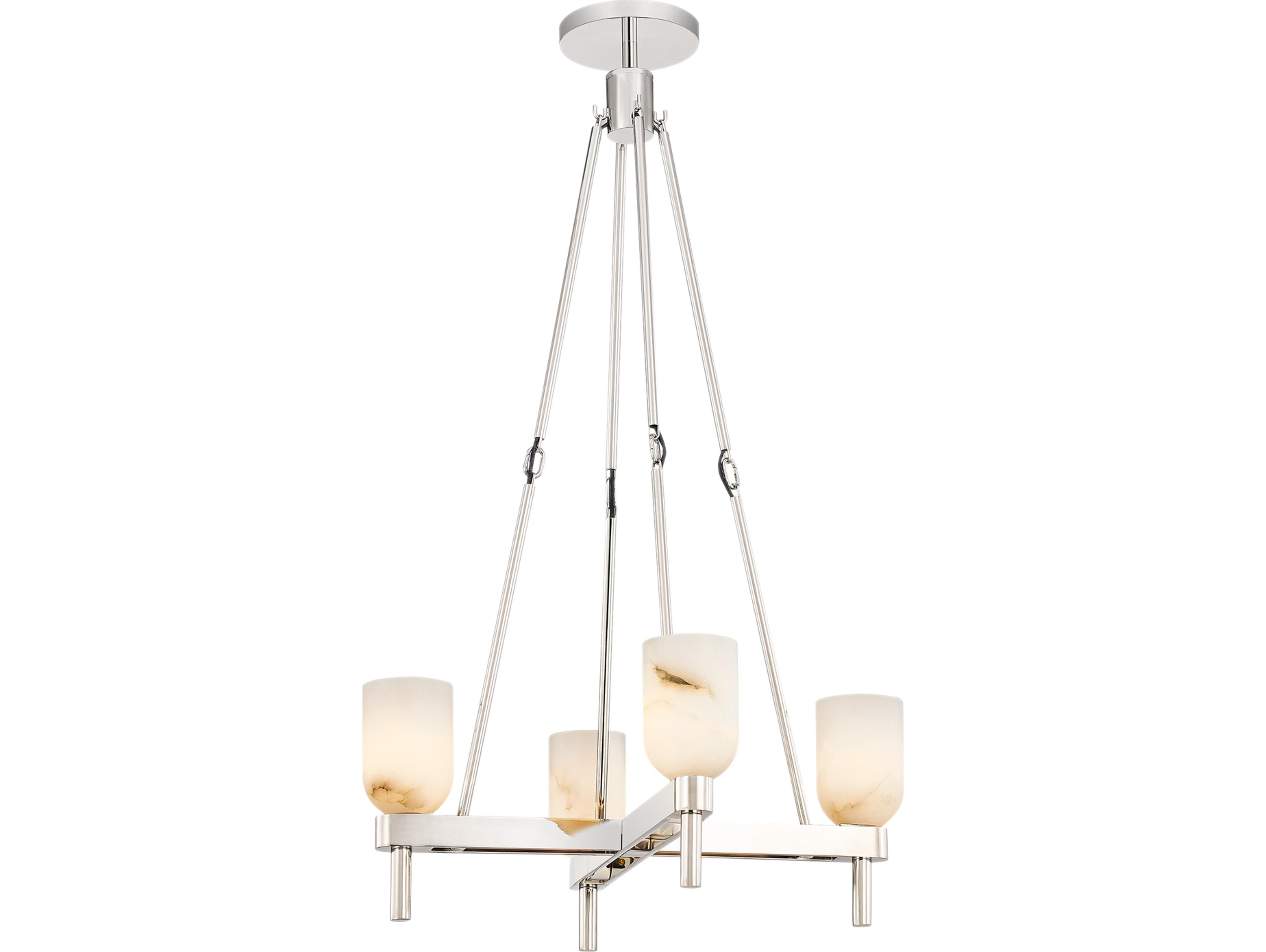 Alora Lighting Lucian 4-Light Polished Nickel Chandelier