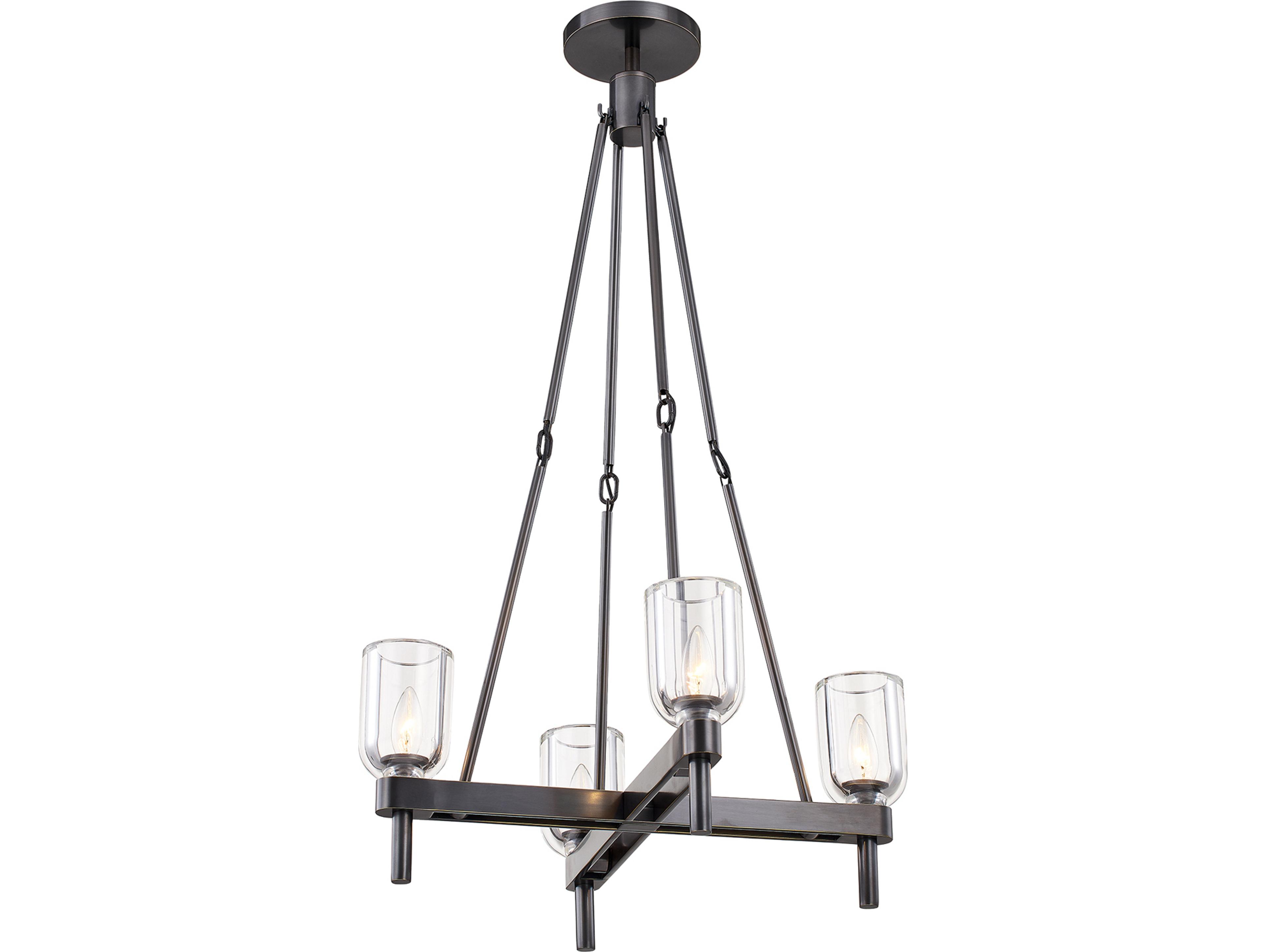 Alora Lighting Lucian 4-Light Urban Bronze Chandelier