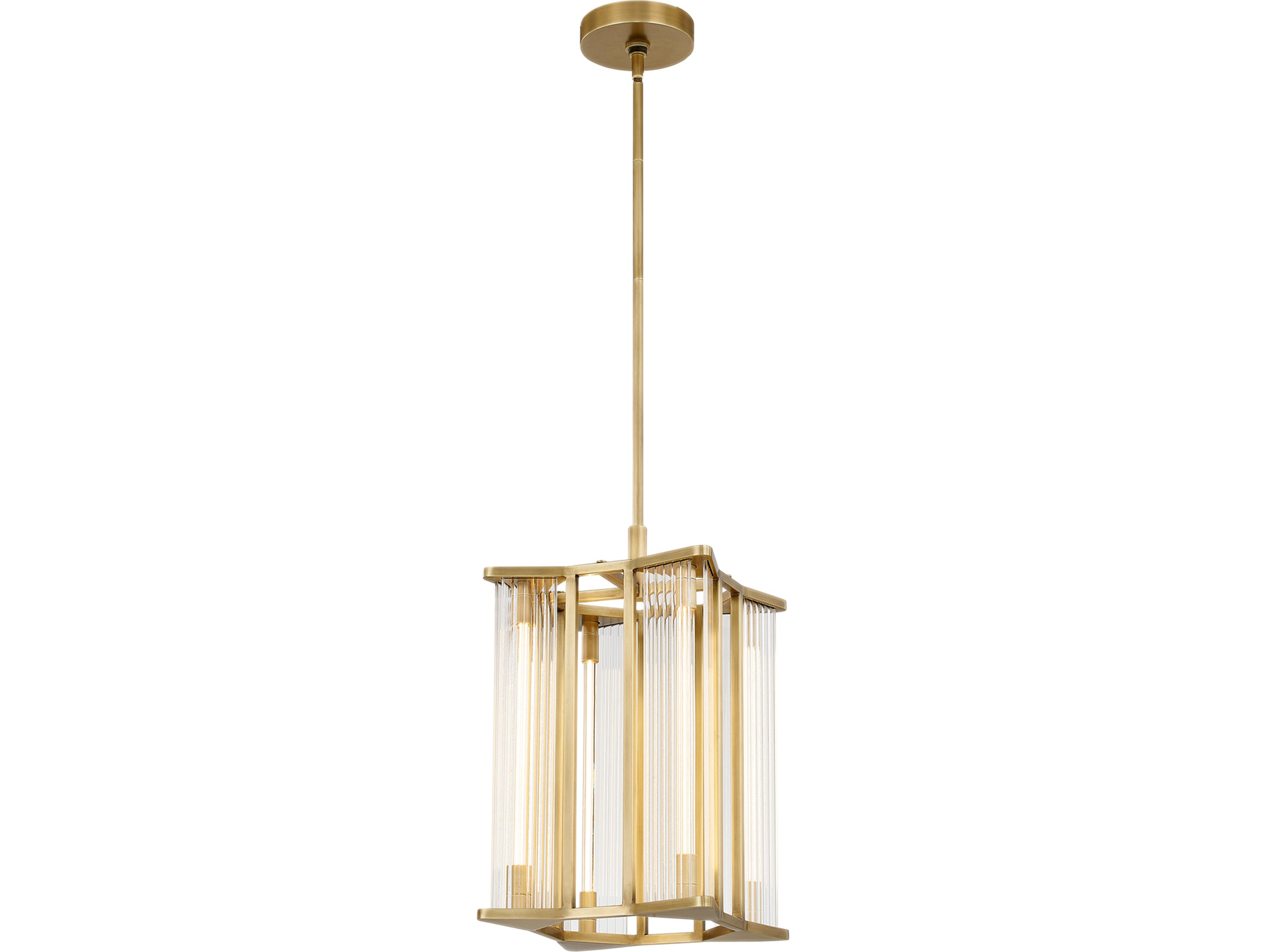 Alora Lighting Sabre Vintage Brass Geometric Pendant