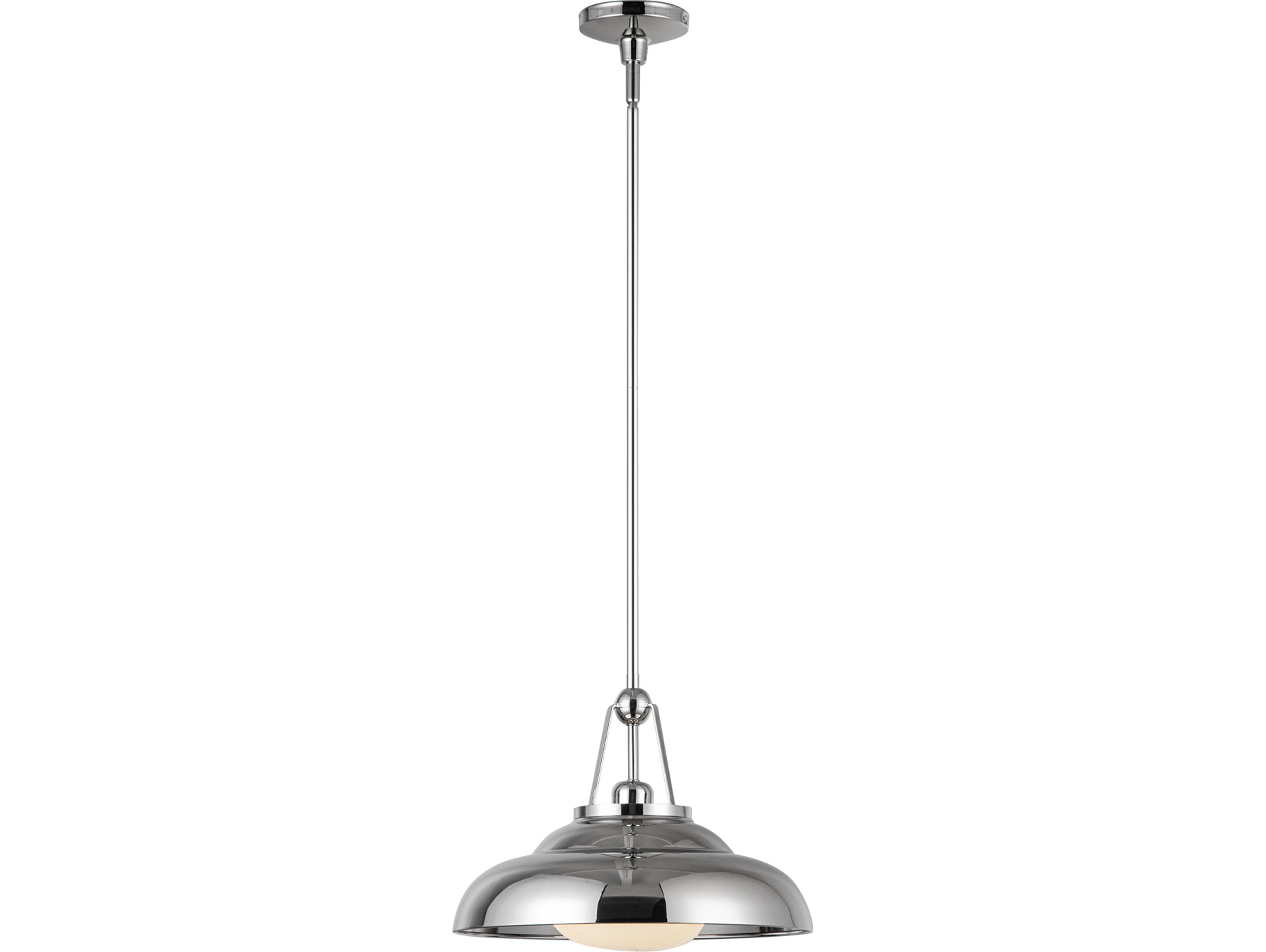 Palmetto 1-Light Polished Nickel Dome Pendant