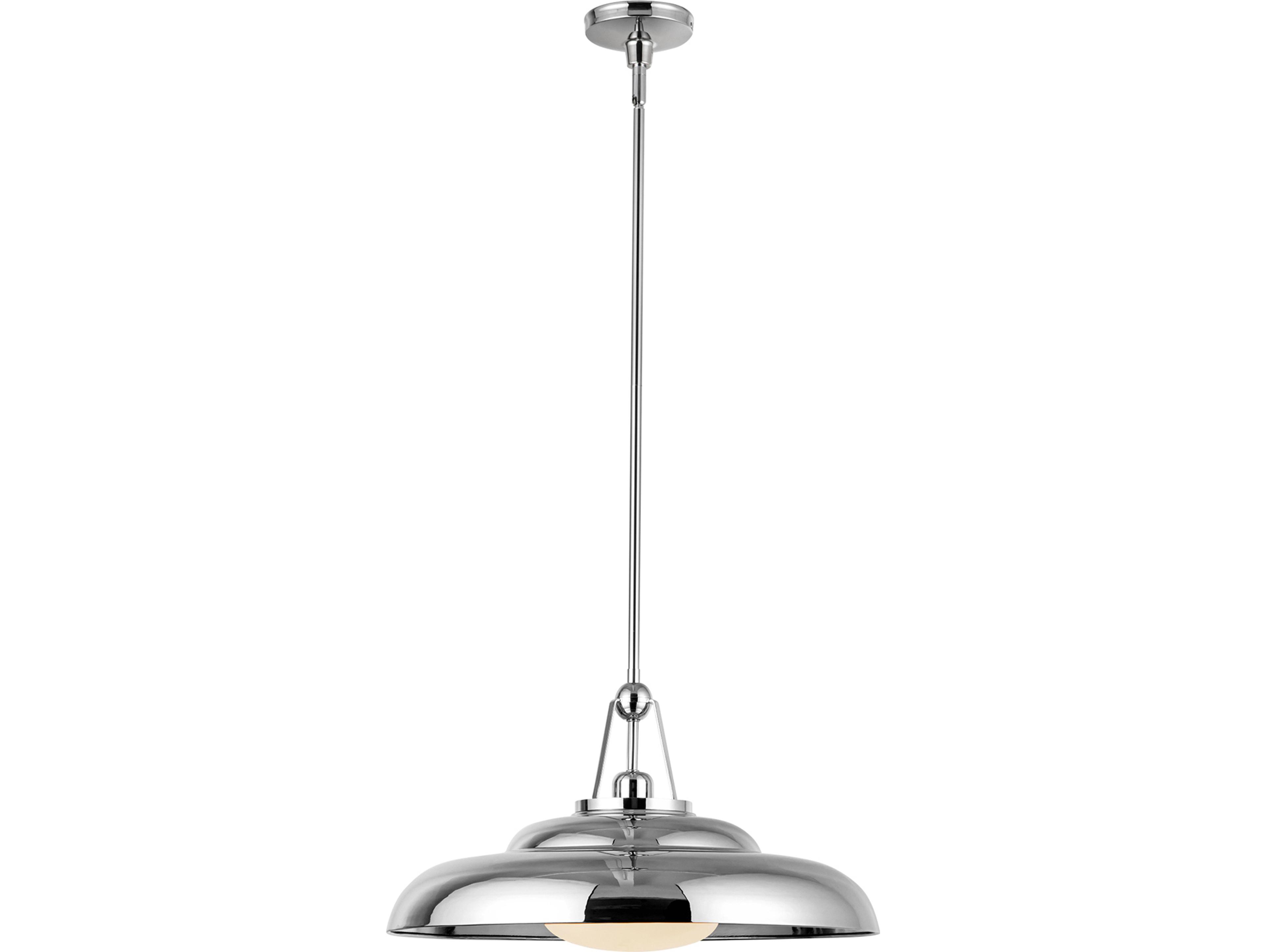 Palmetto 1-Light Polished Nickel Dome Pendant