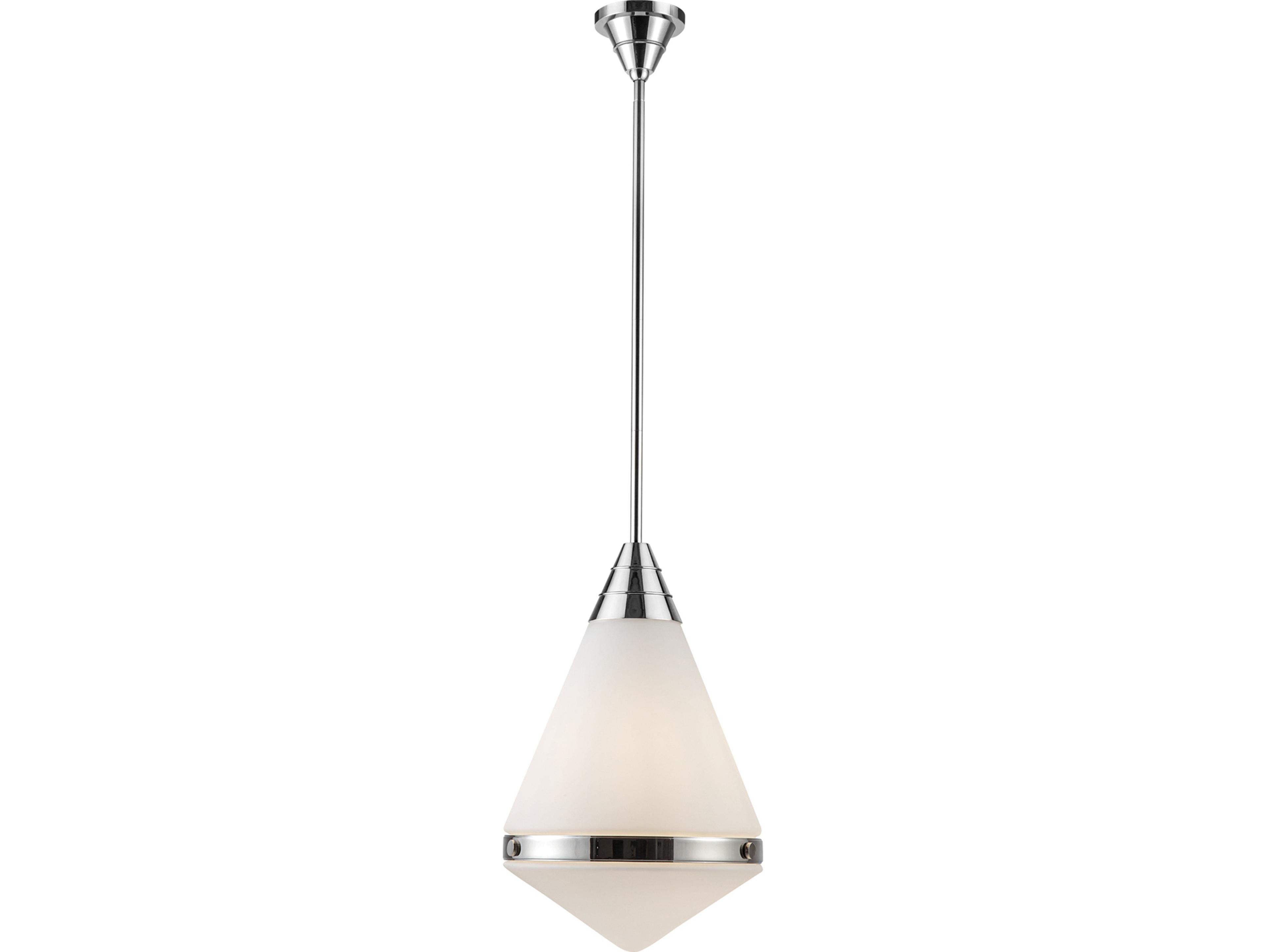 Alora Lighting Willard 1-Light Polished Nickel Geometric Pendant